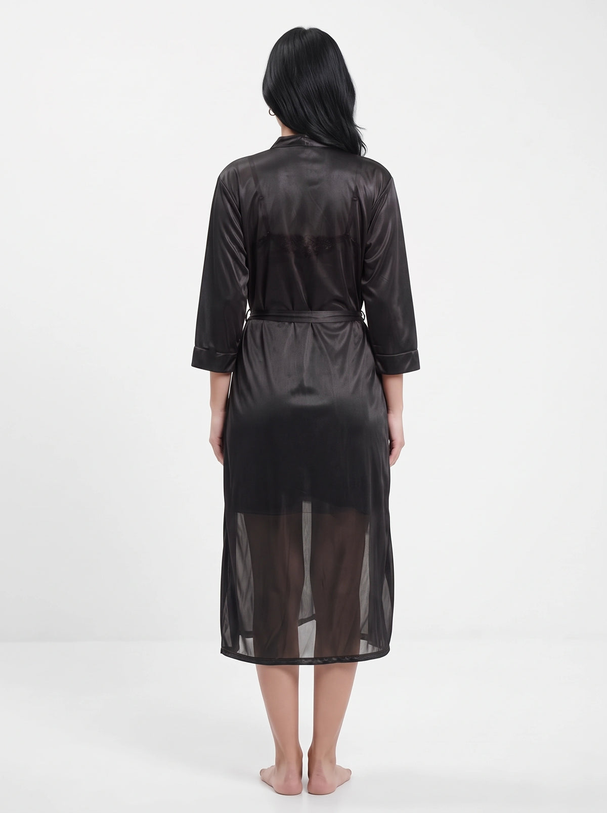 Gown Set - Sera Silk - Black