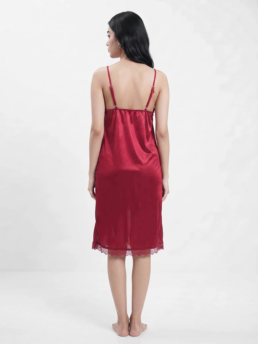 Gown Set - Sera Silk - Maroon