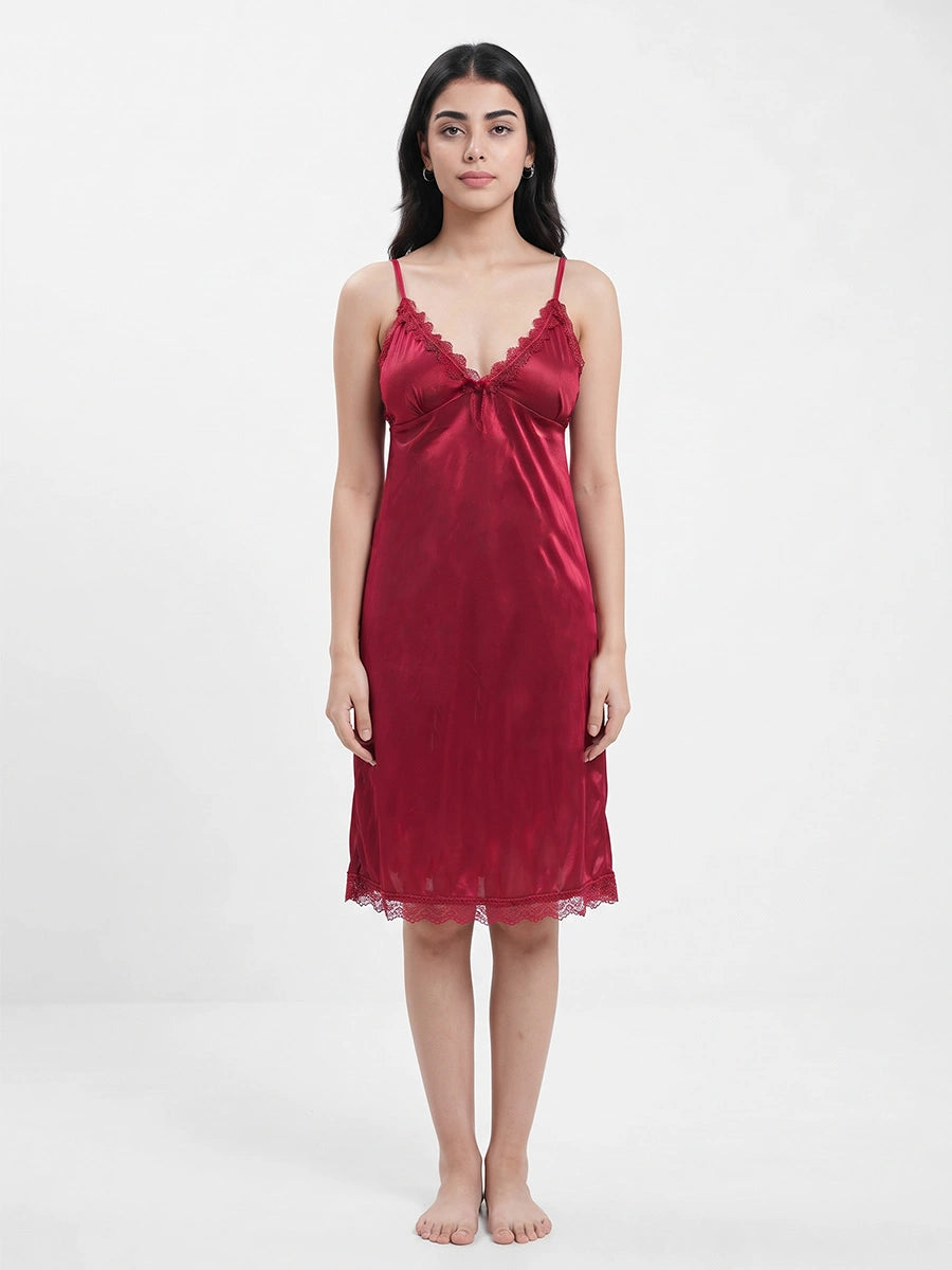 Gown Set - Sera Silk - Maroon