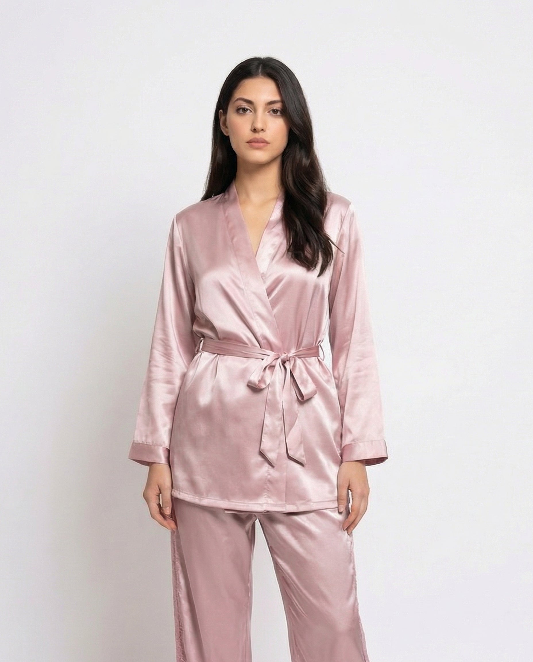 Silk PJ Set - Silk Lounge - Champagne