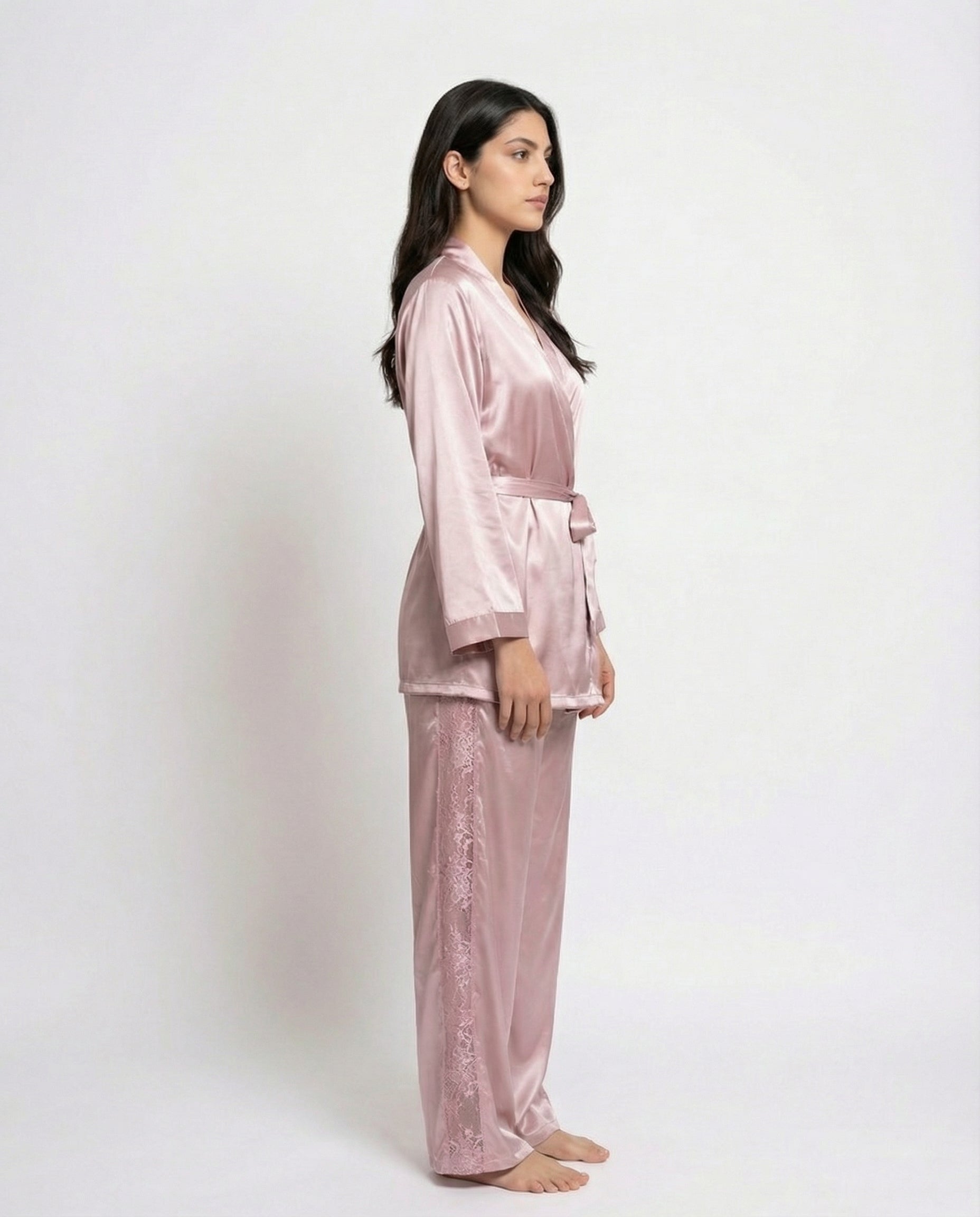 Silk PJ Set - Silk Lounge - Champagne