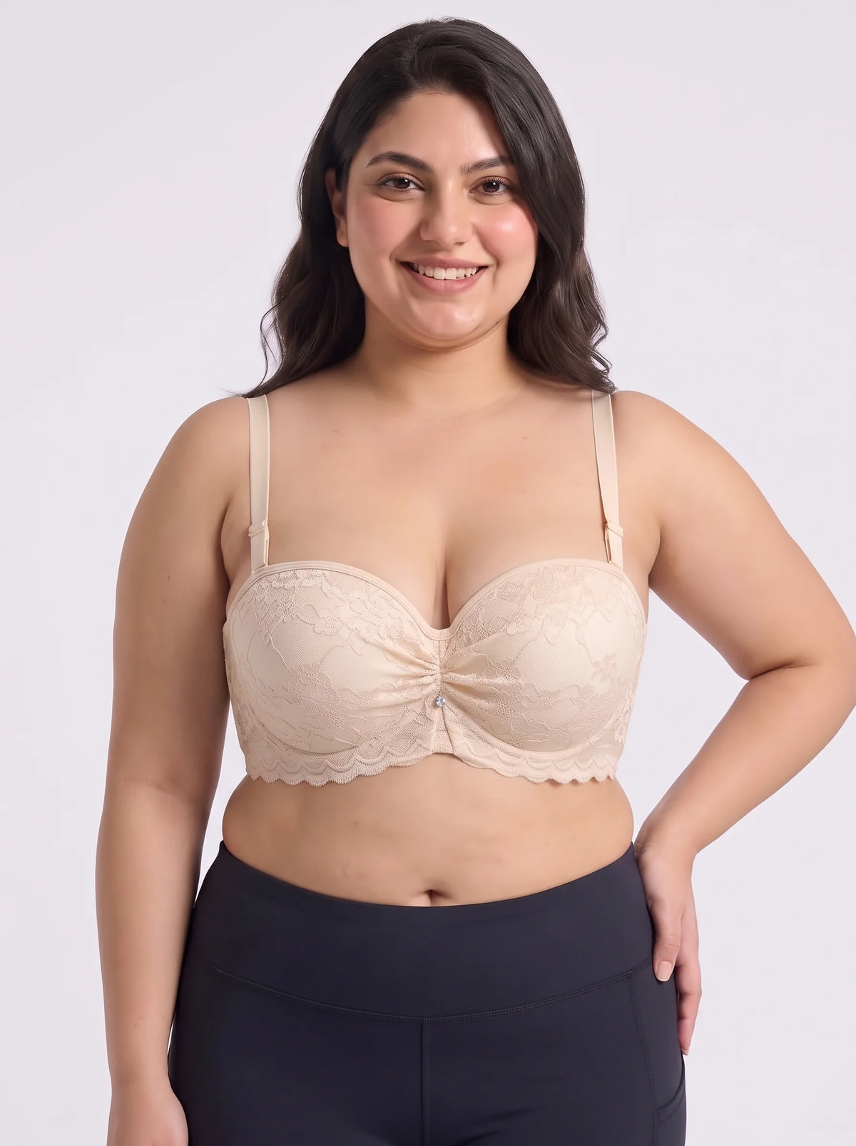 Padded Underwired Push-up Bra - Flowia - Skin