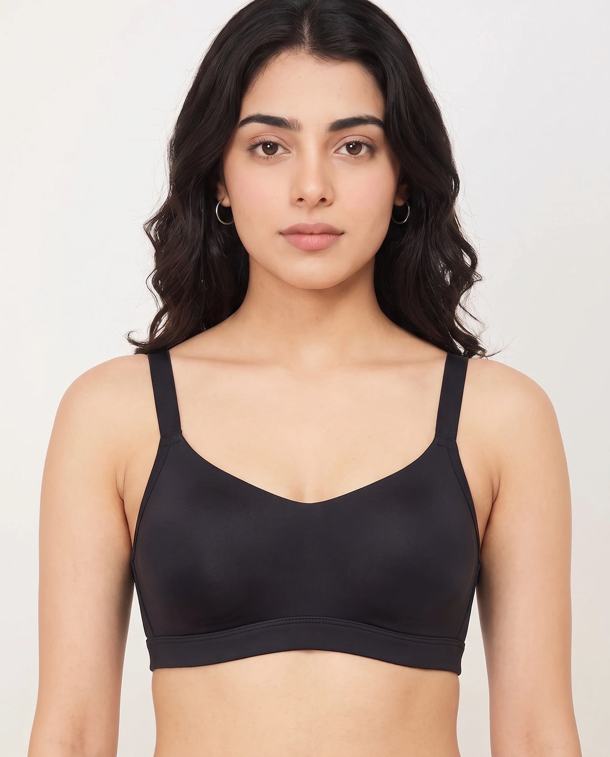 Padded Non Wired T-Shirt Bra - Smooth Fit - Black