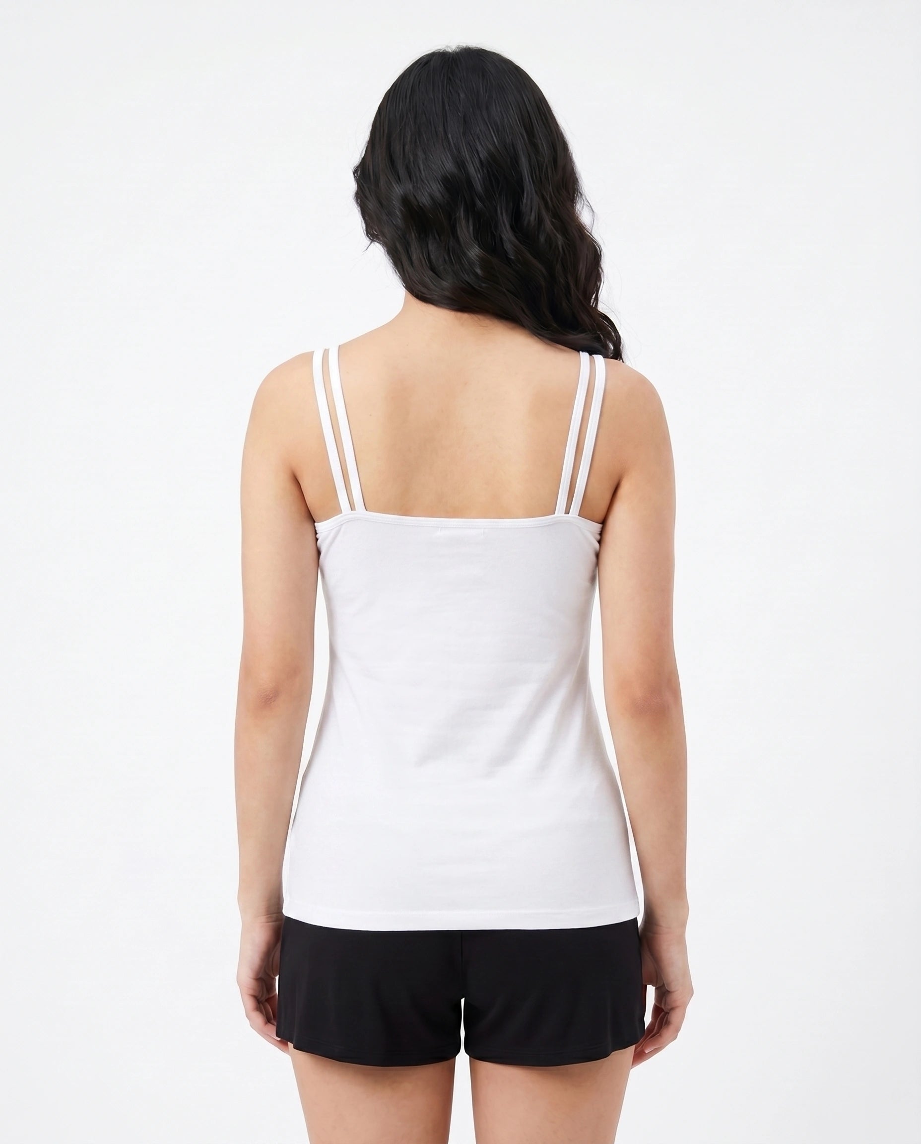 Soft Cotton Camisole - Daisy - White