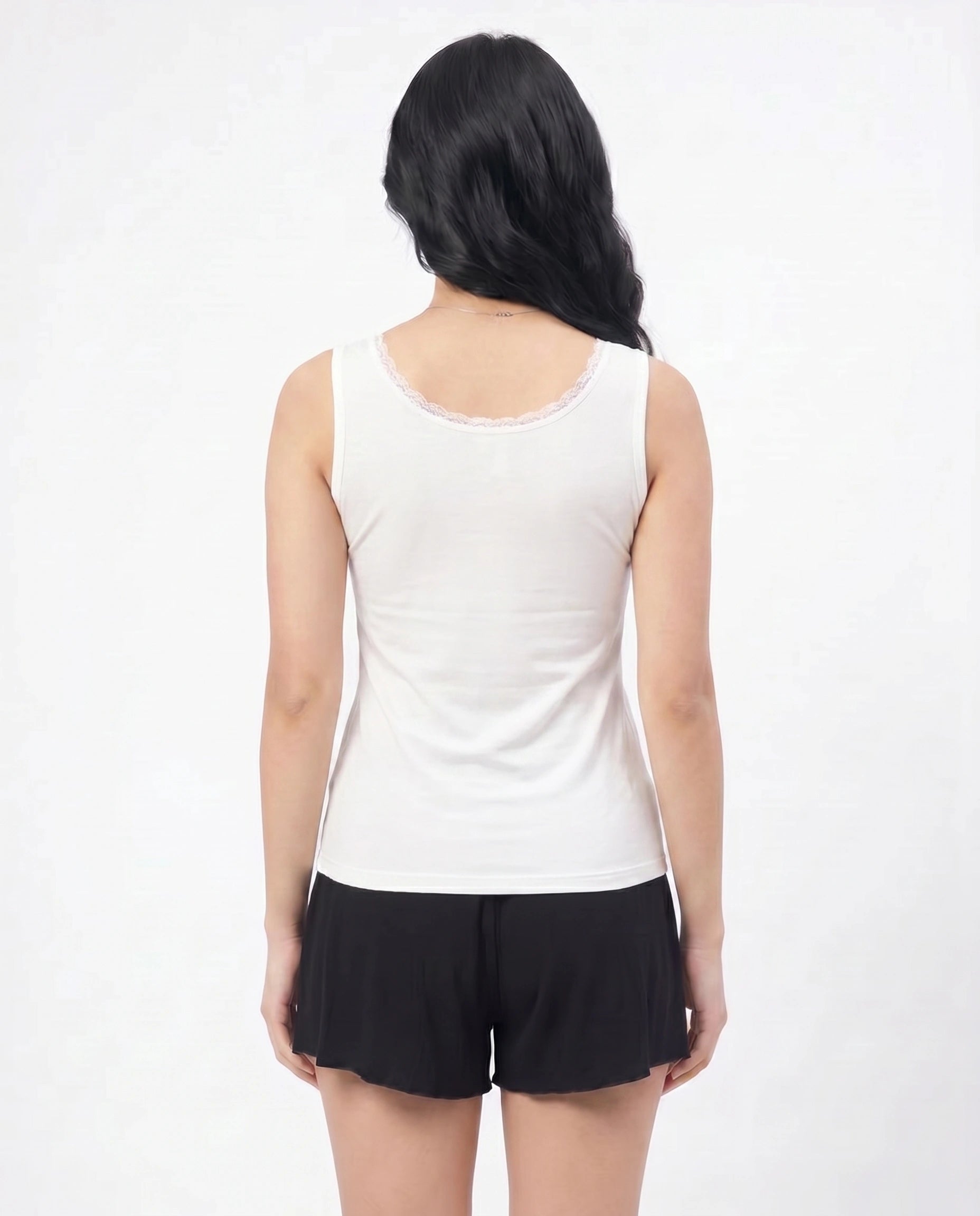 Soft Cotton Camisole - Embella - White