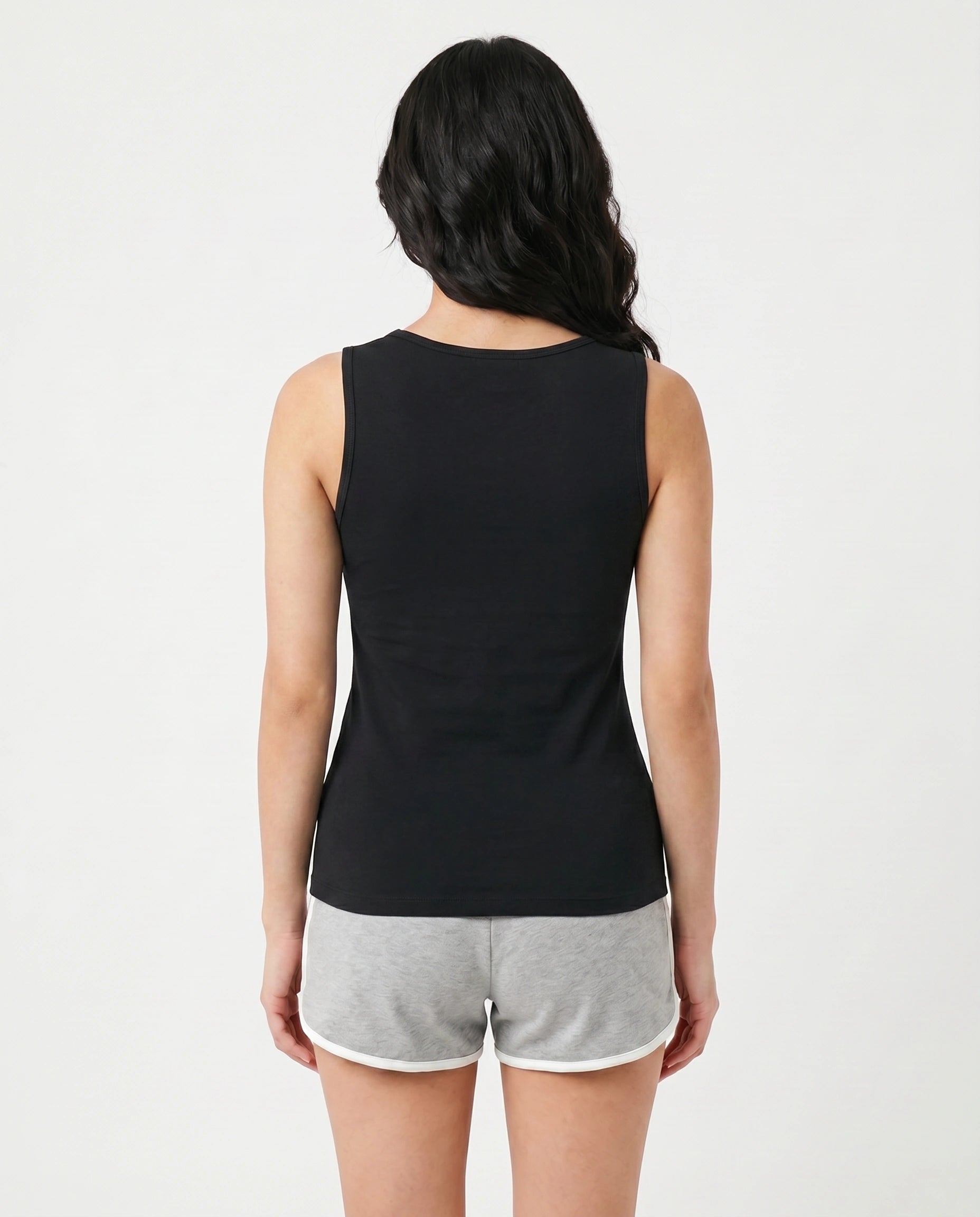Soft Cotton Camisole - Florette - Black