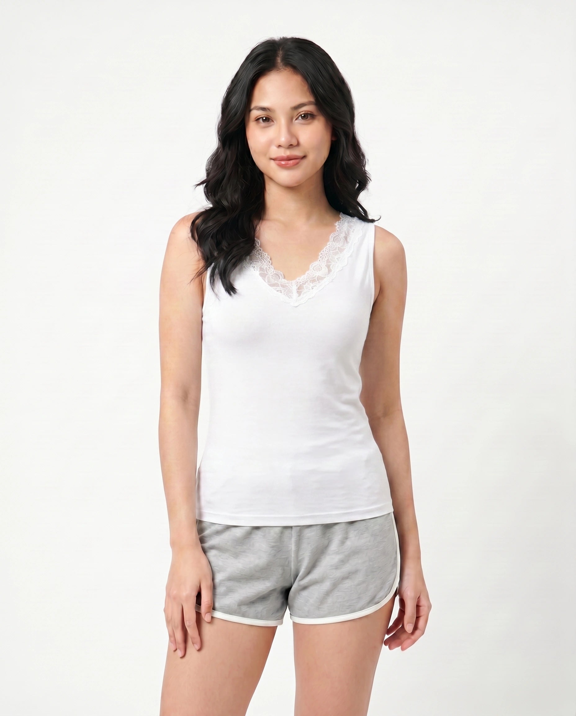 Soft Cotton Camisole - Florette - White