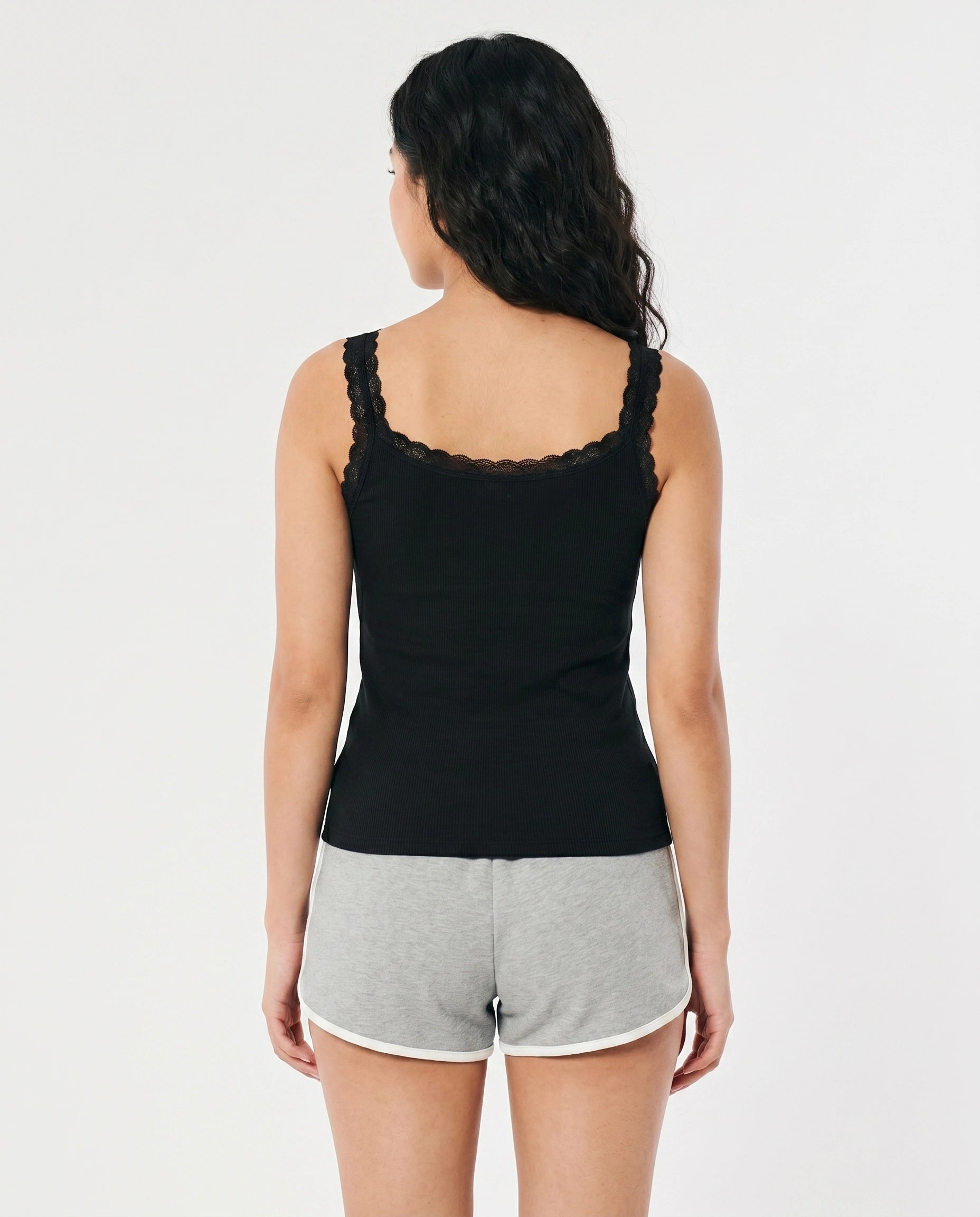 Soft Cotton Camisole -  Lacen - Black