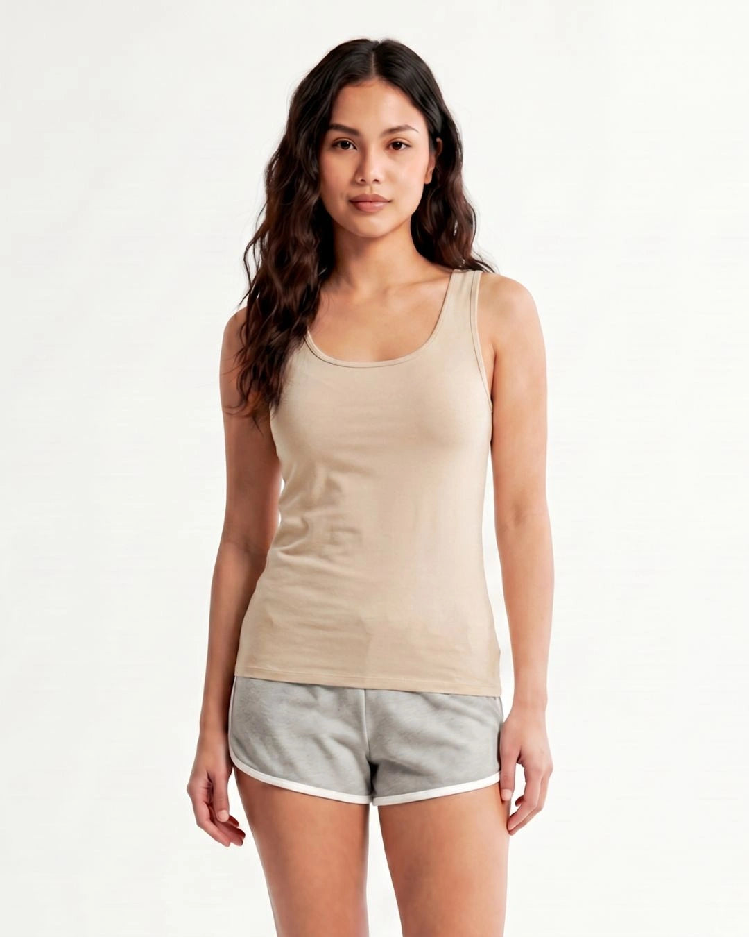 Soft Cotton Camisole - Wide Strap - Skin
