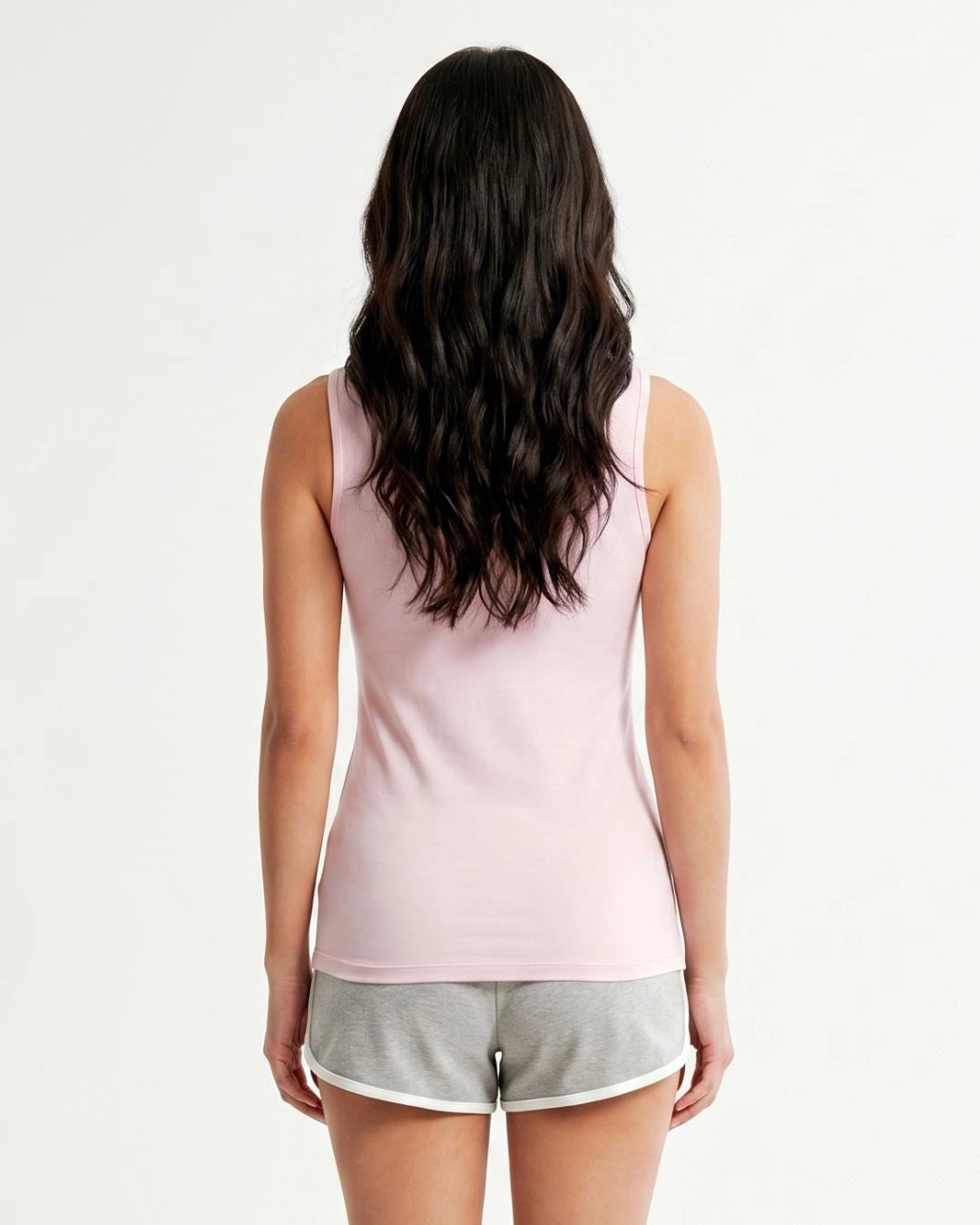 Soft Cotton Camisole - Wide Strap - Pink