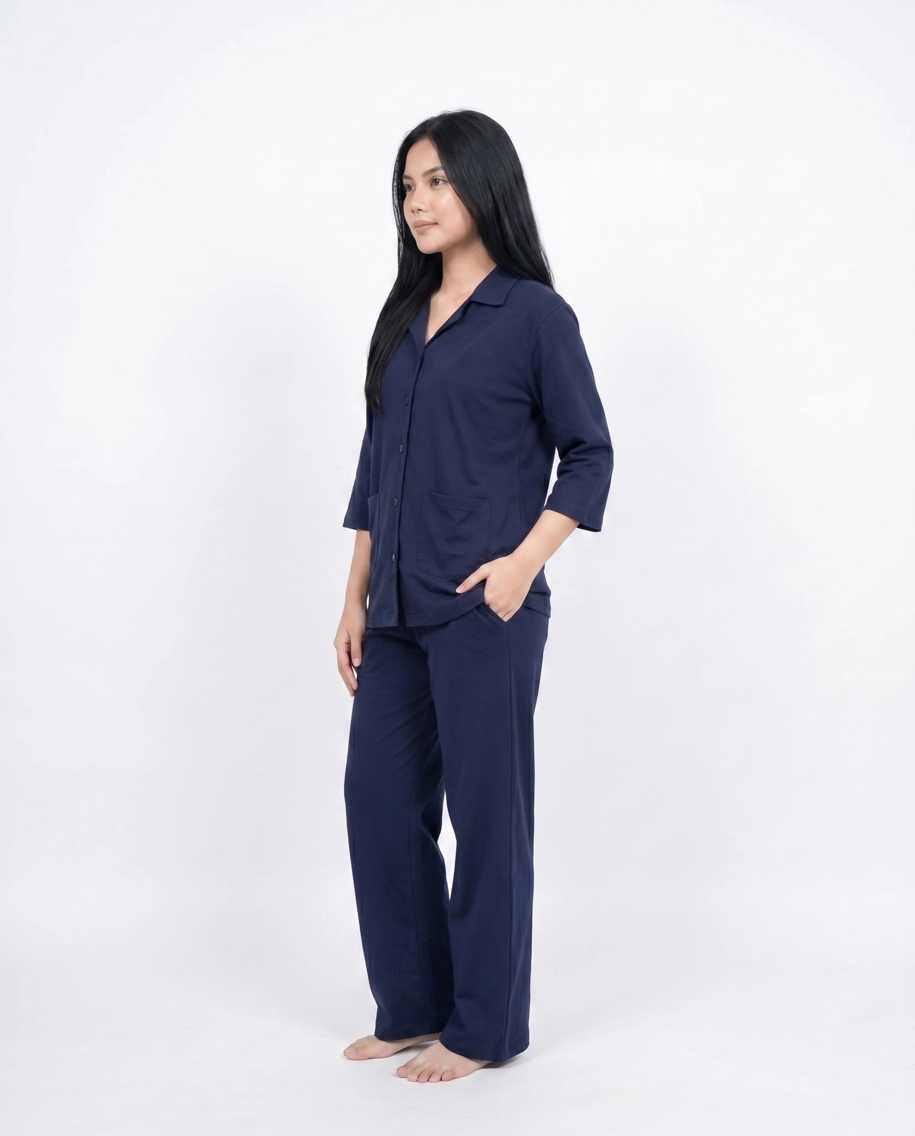 Summer Loungewear Set - Softco - Navy Blue