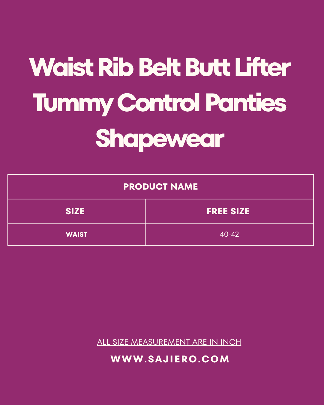 Waist Rib Belt Butt Lifter Tummy Control Panties Shapewear