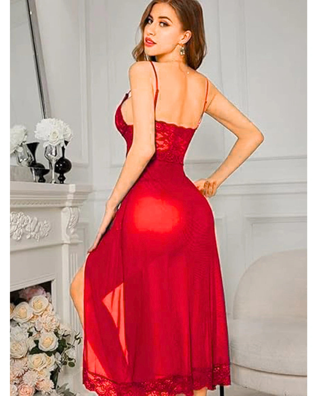 Babydoll Lingerie - Vantessa - Red