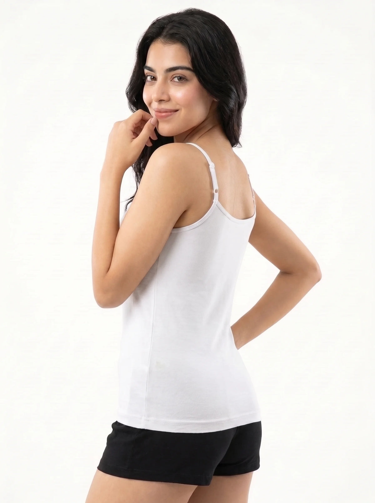 Soft Cotton Basic Camisole - Velina - White