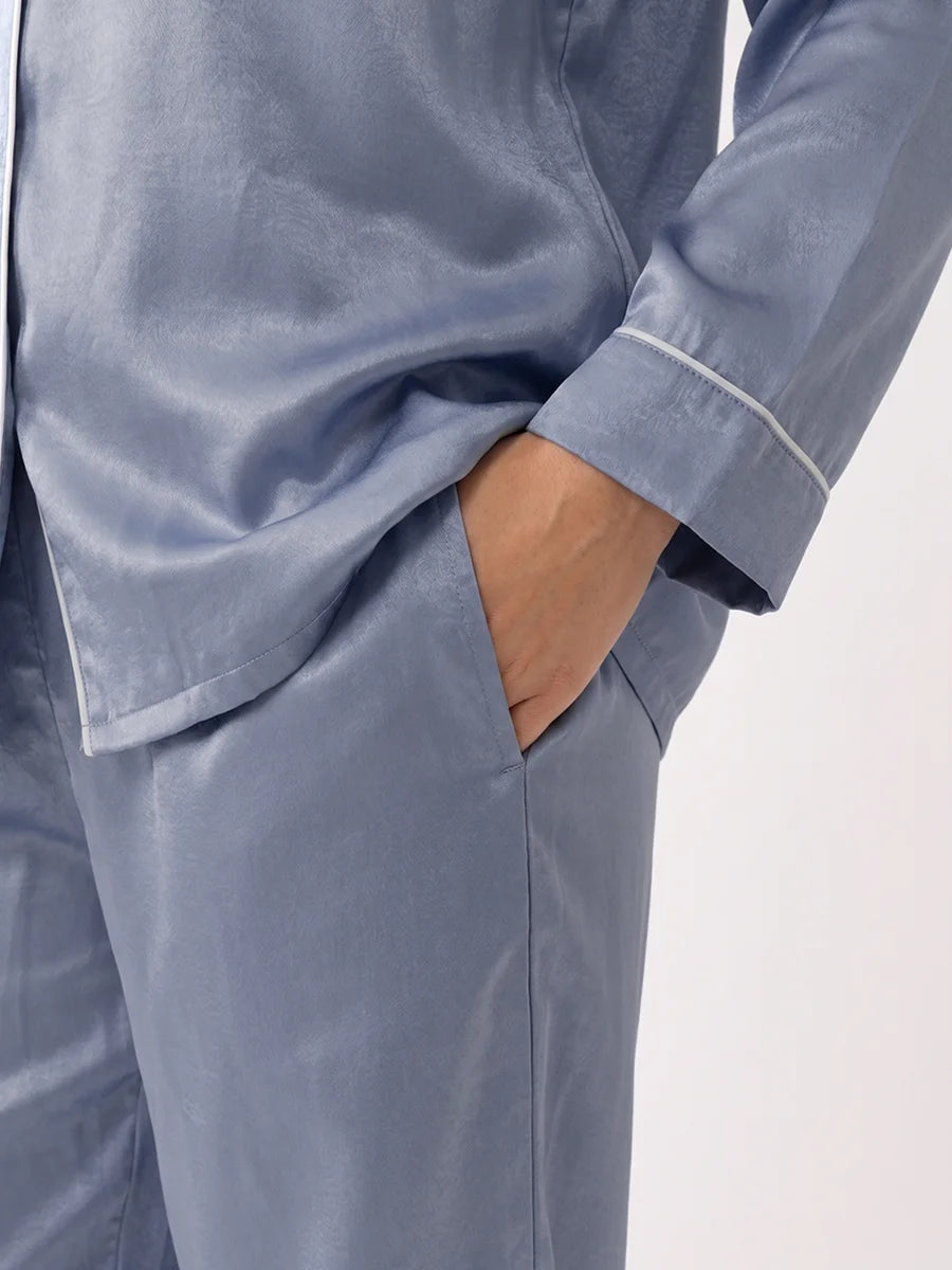Velvet Silk PJ Set - Grey