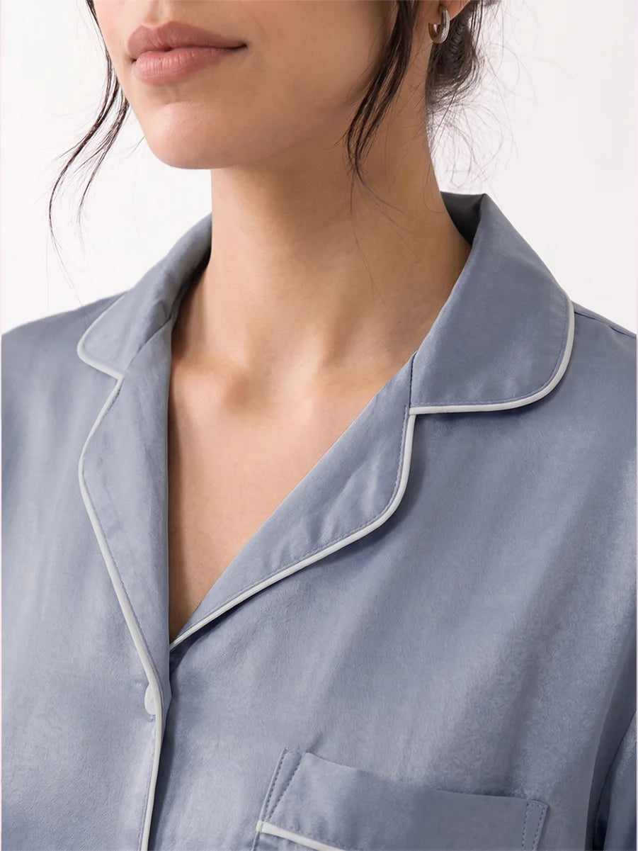 Velvet Silk PJ Set - Grey