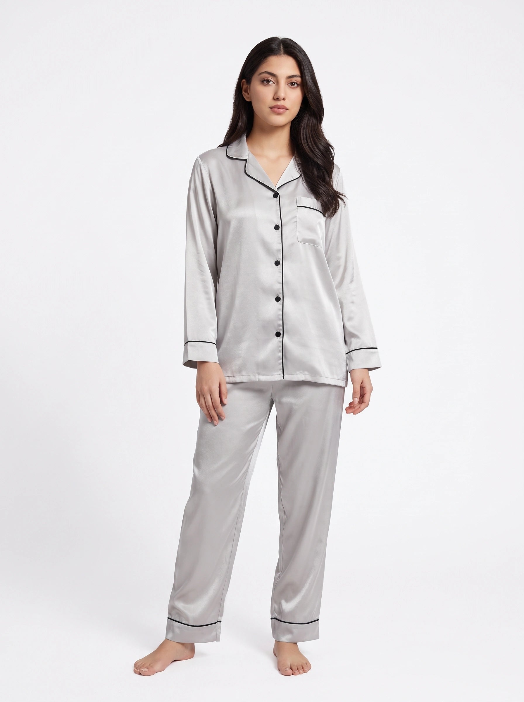 Velvet Silk PJ Set - Ivory