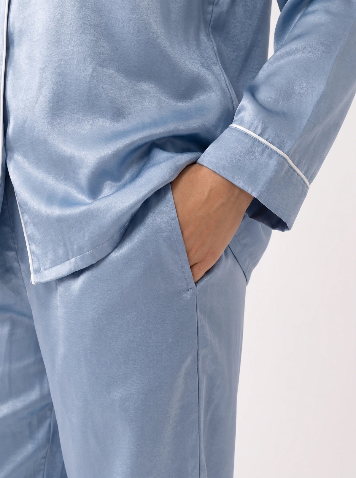 Velvet Silk PJ Set - Blue