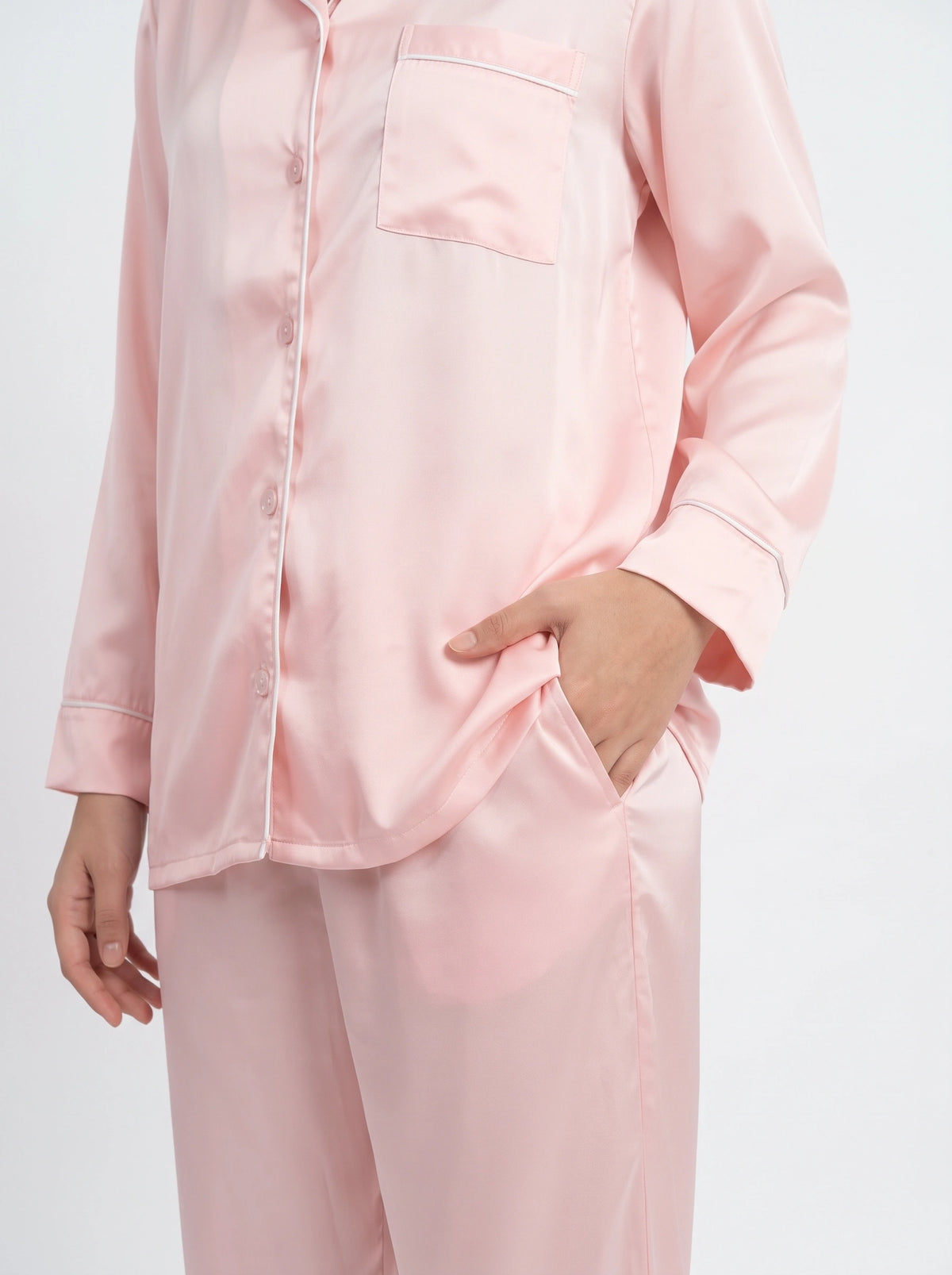 Velvet Silk PJ Set - Baby Pink
