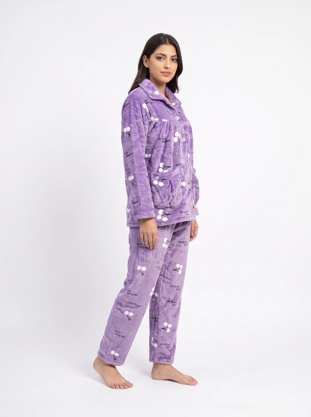 Fleece Pajama Suit - Violet Comfort