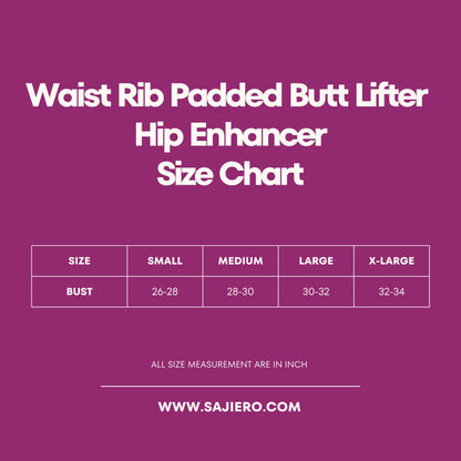 Sajiero Waist Rib Padded Butt Lifter Hip Enhancer 038