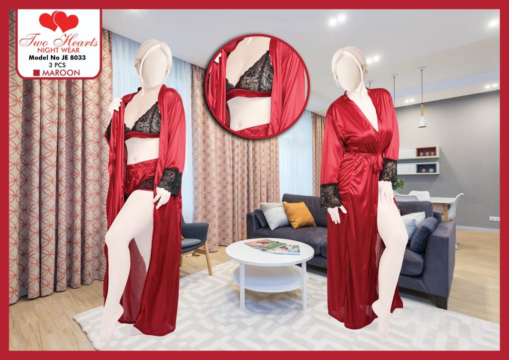 Santos 100% Silk Long Gown Set