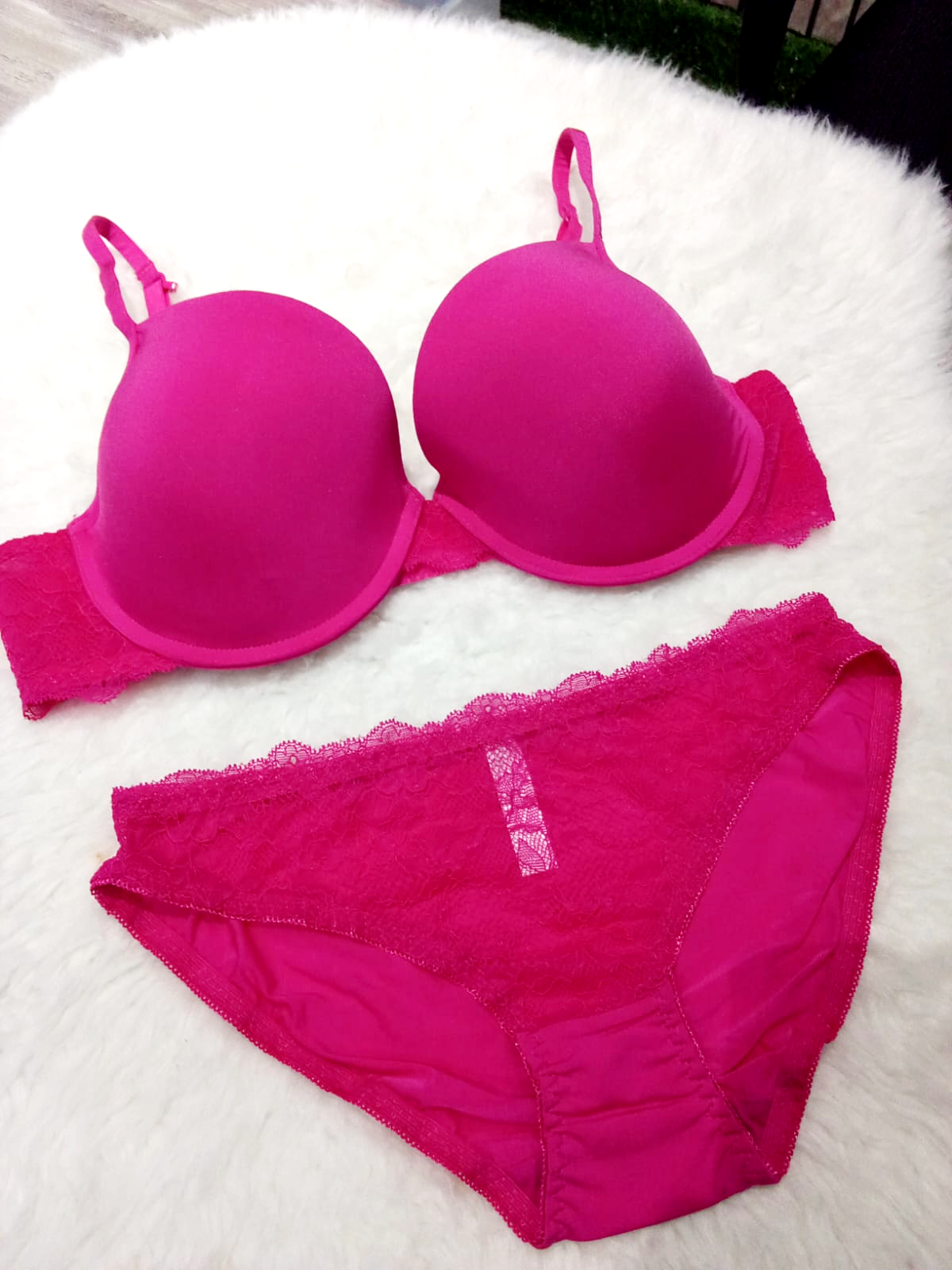 Sassi Pink Padded Bra and Panty Set
