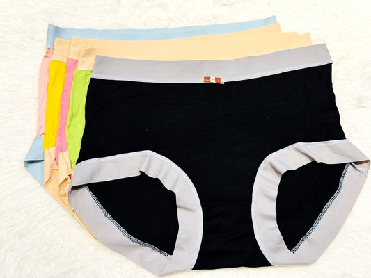 Plus Size Plain Brief Cotton Panty