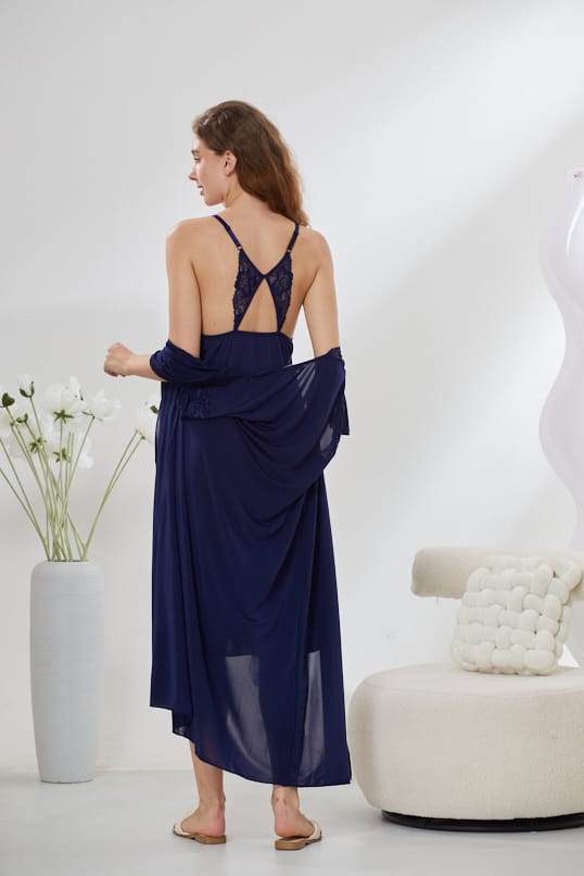 6-Piece Satin Nightwear Set - Marvella Purple