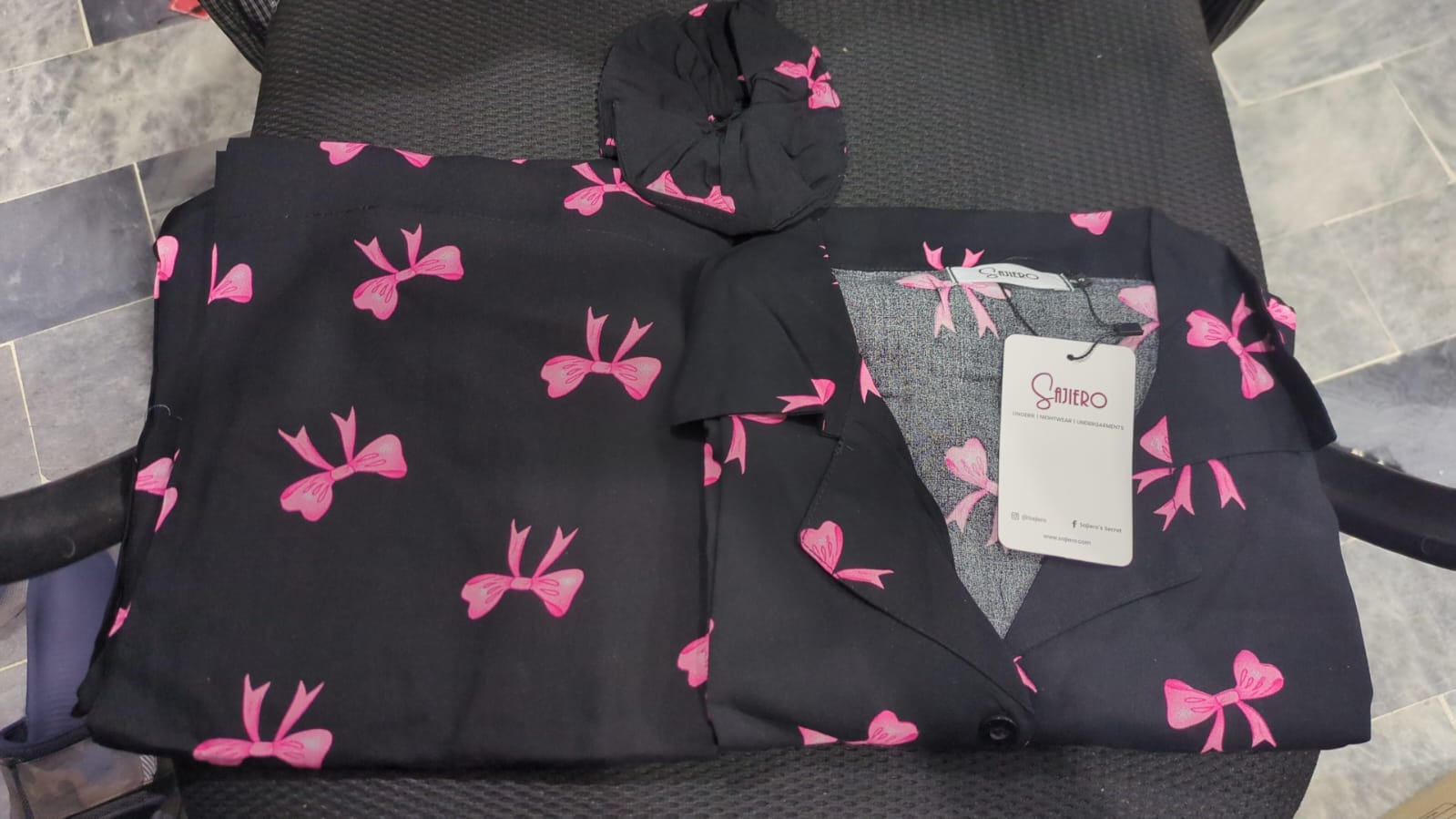 Linen PJ Set - Bow Bliss