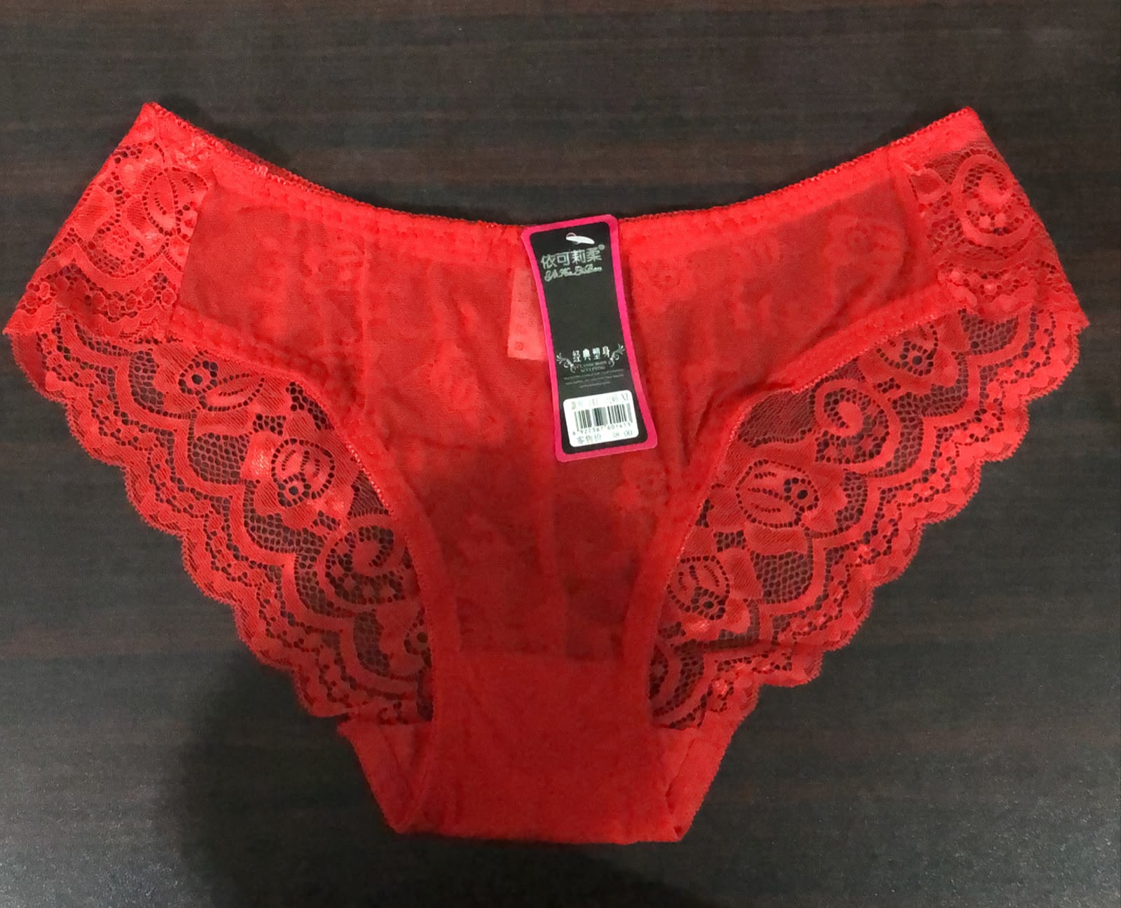 Brief Panty - Rose Lace - Red