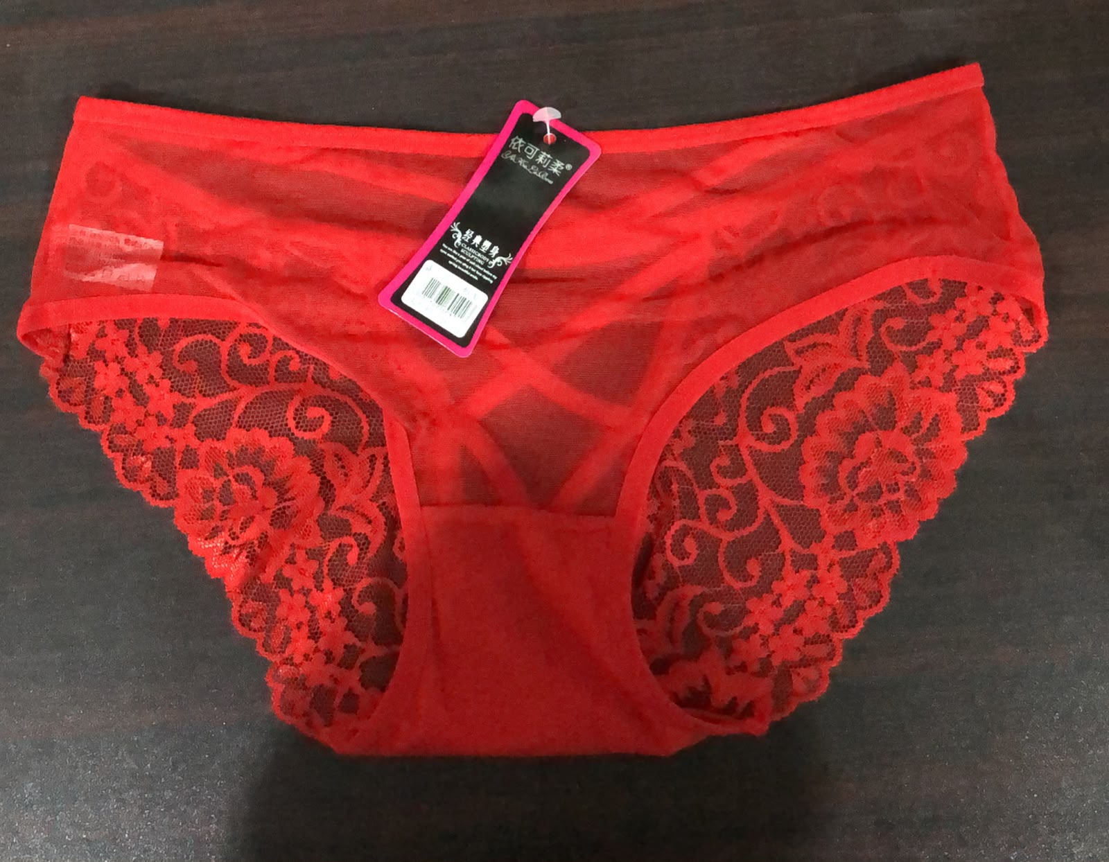 Brief Panty - Cross Lace - Black