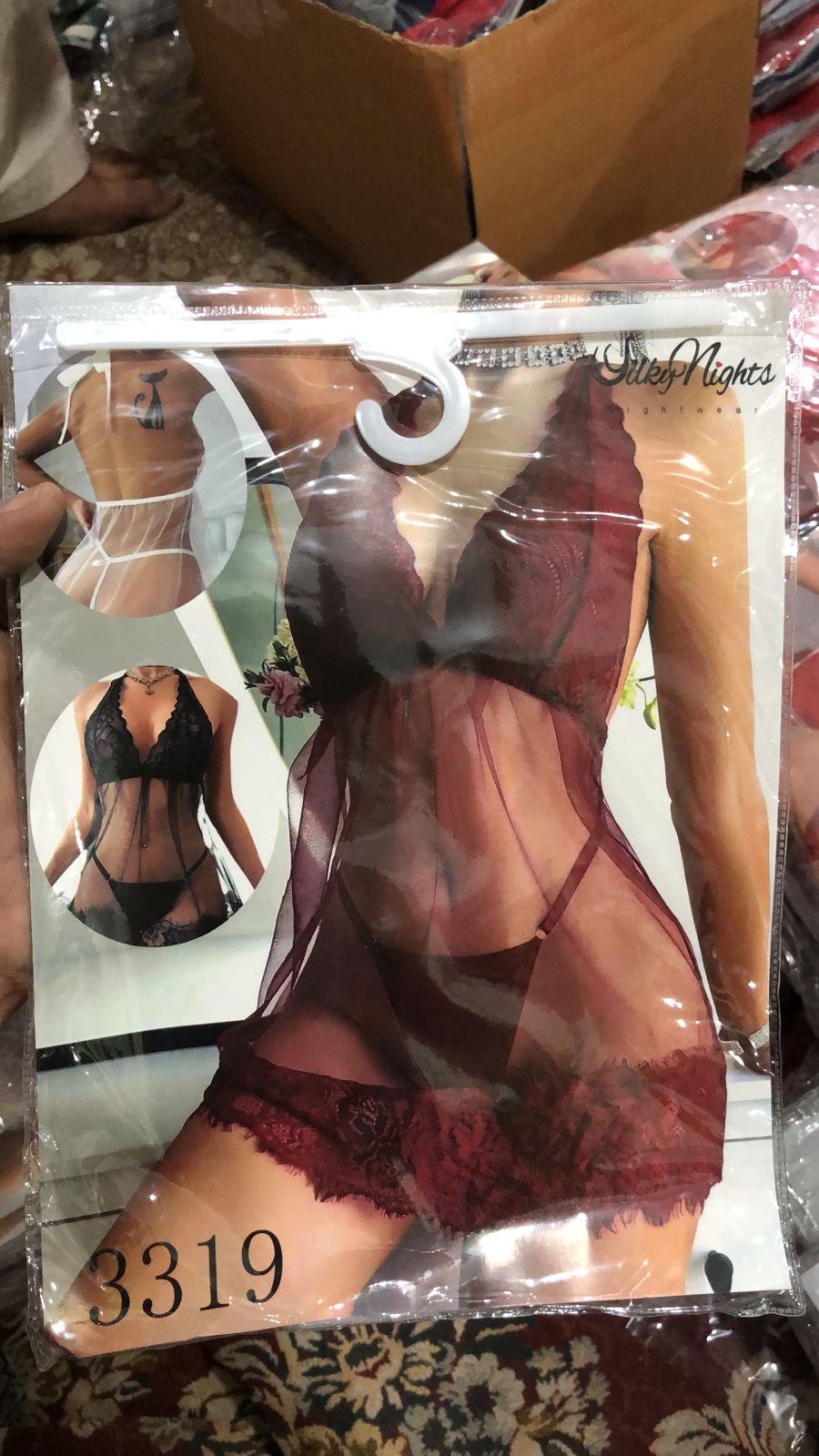 Babydoll Lingerie - Mistress - Maroon