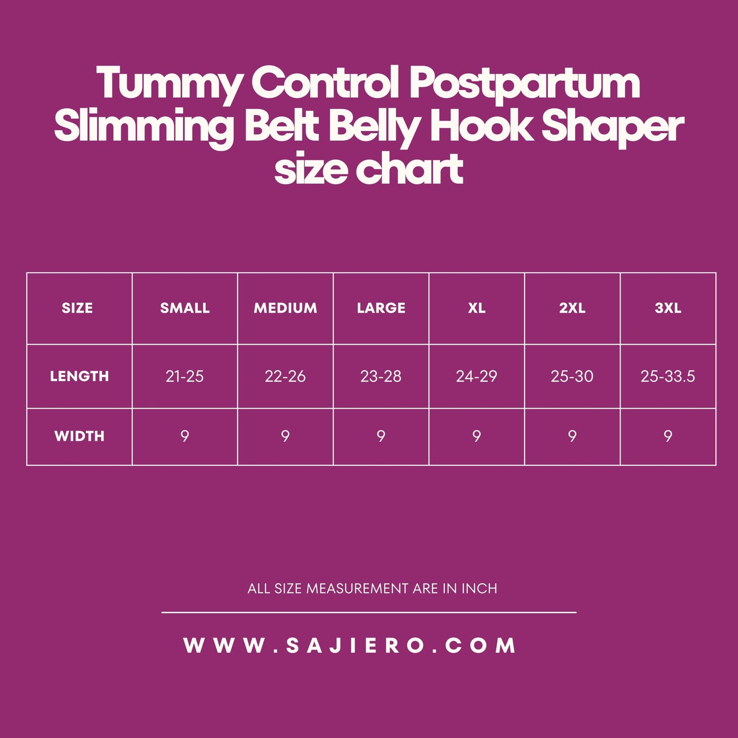 Sajiero Tummy Control Postpartum Slimming Belt Belly Hook Shaper