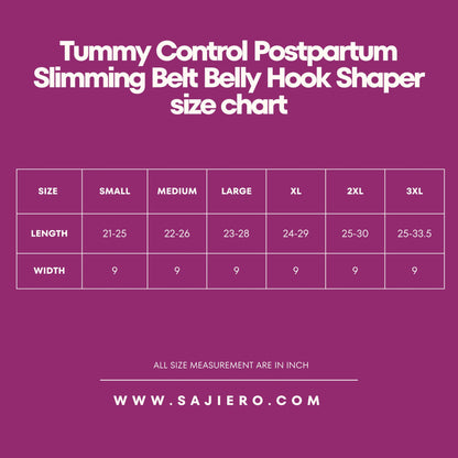 Sajiero Tummy Control Postpartum Slimming Belt Belly Hook Shaper