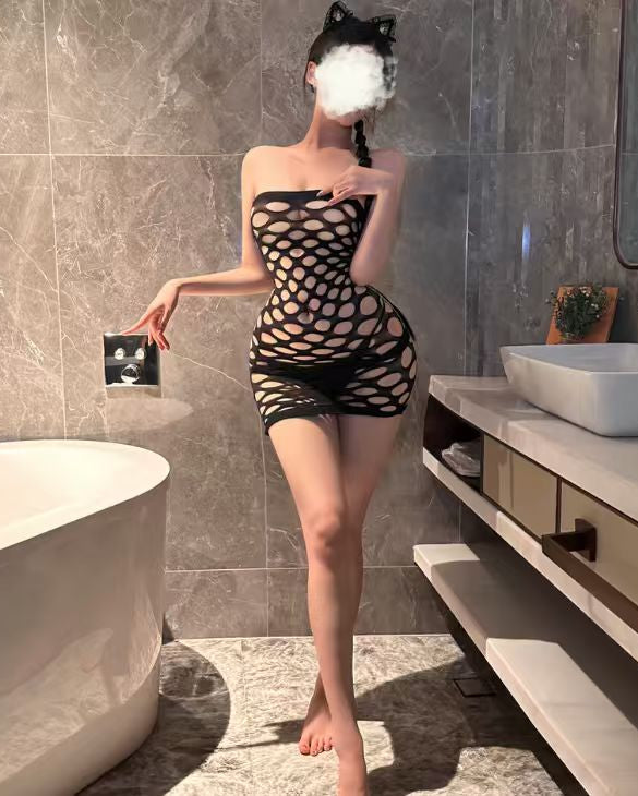 Full Body Stocking - Halo Mesh