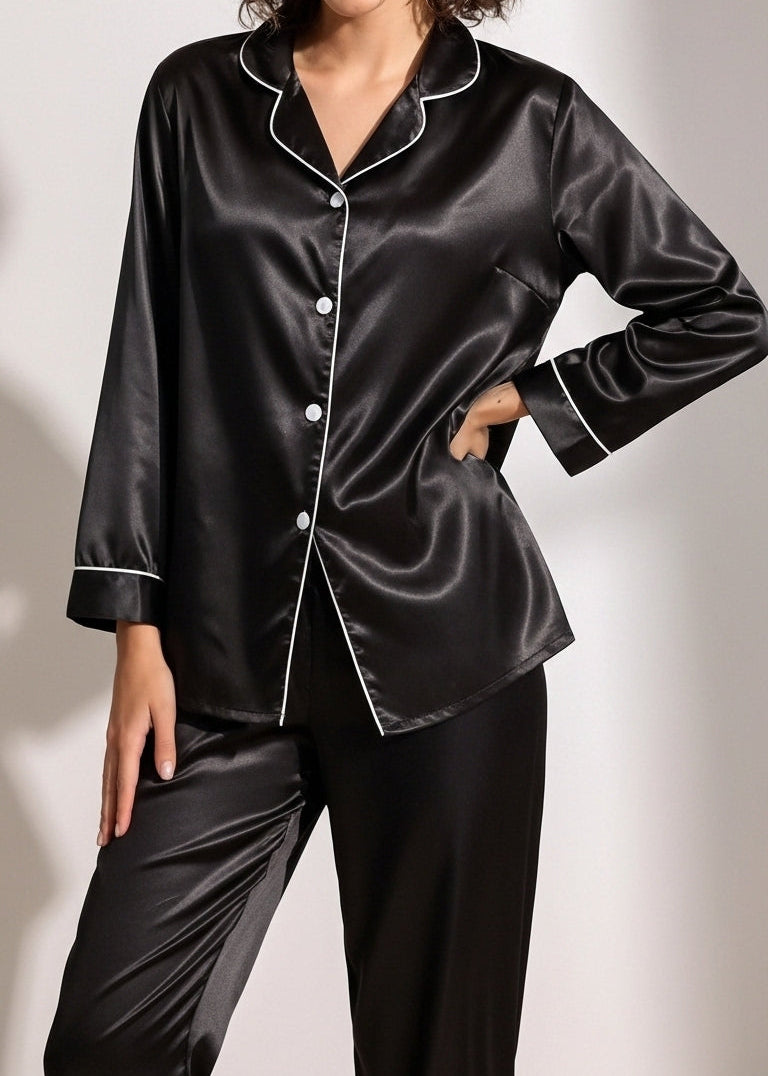 Milky 100% Silk Imported Pajama Suit