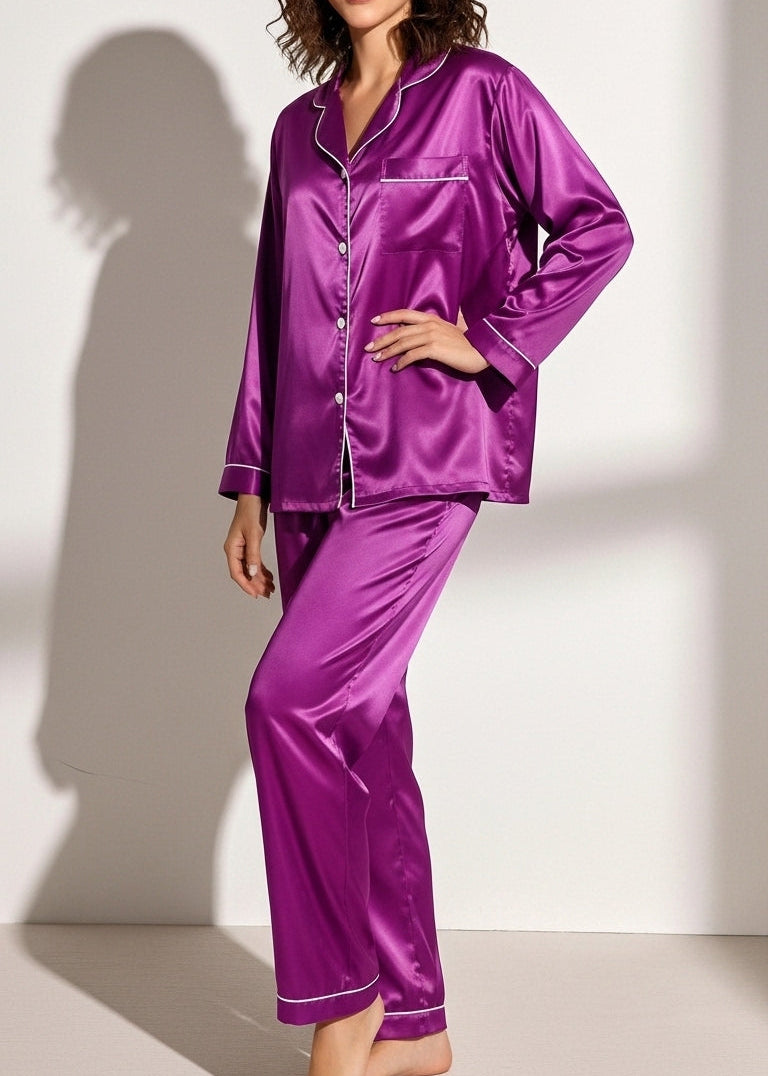 Milky 100% Silk Imported Pajama Suit
