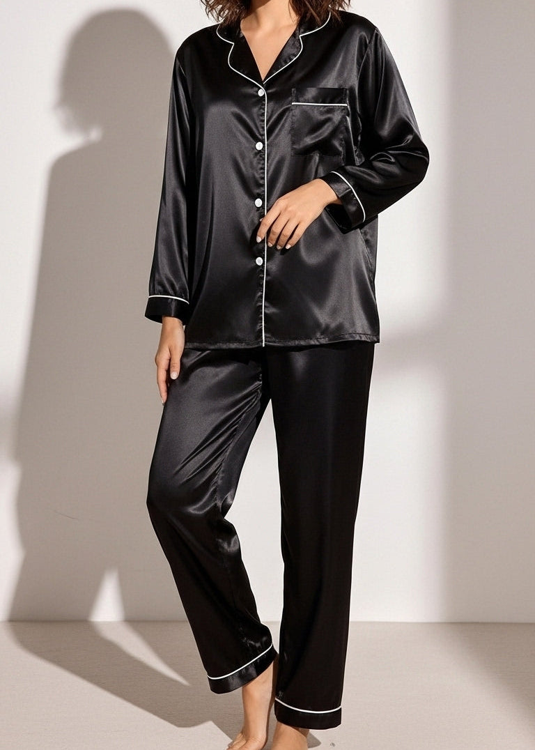 Milky 100% Silk Imported Pajama Suit