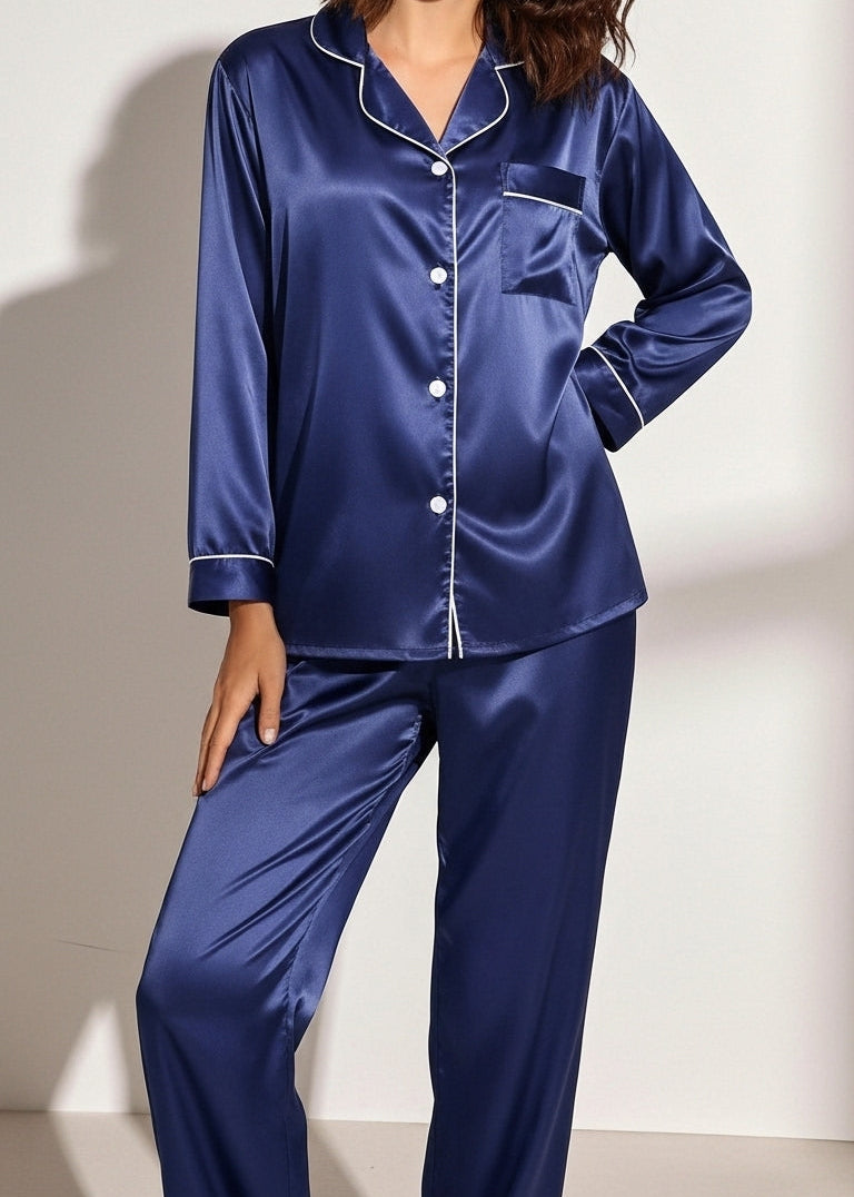 Milky 100% Silk Imported Pajama Suit