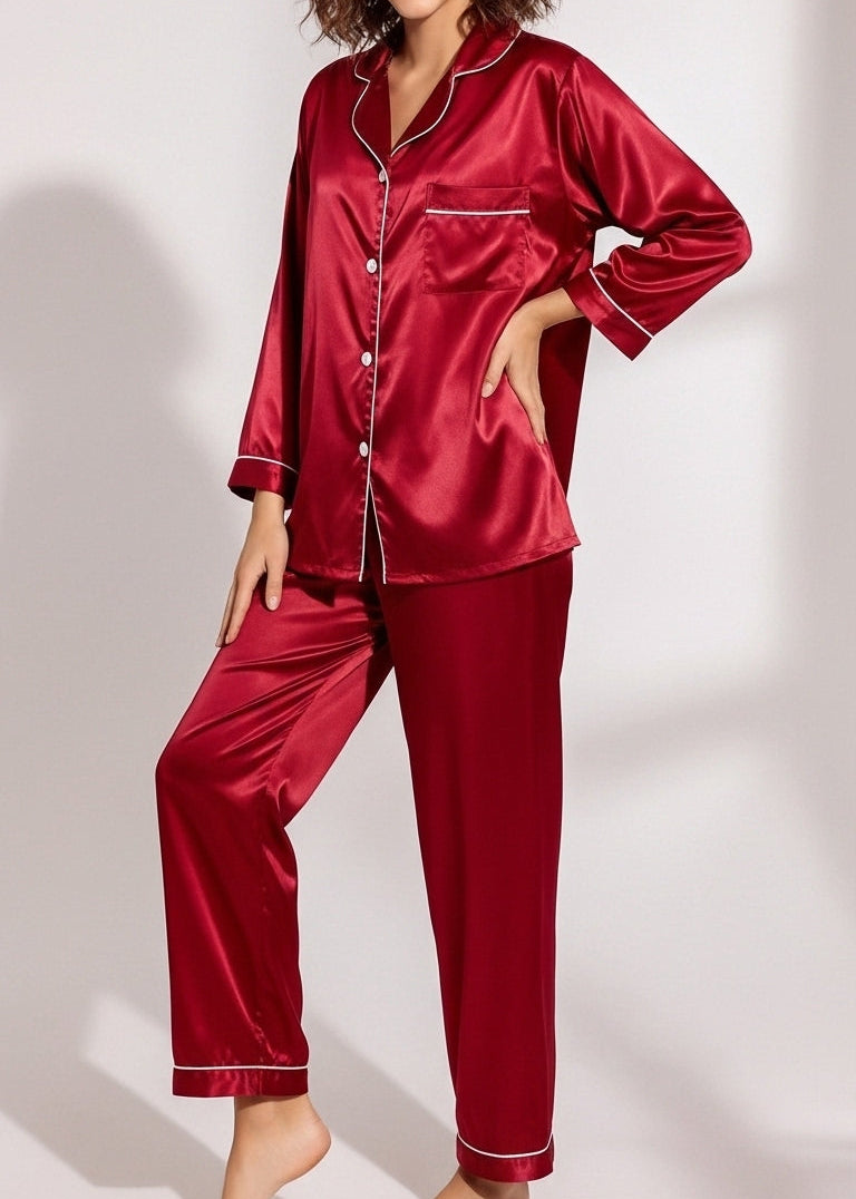 Milky 100% Silk Imported Pajama Suit