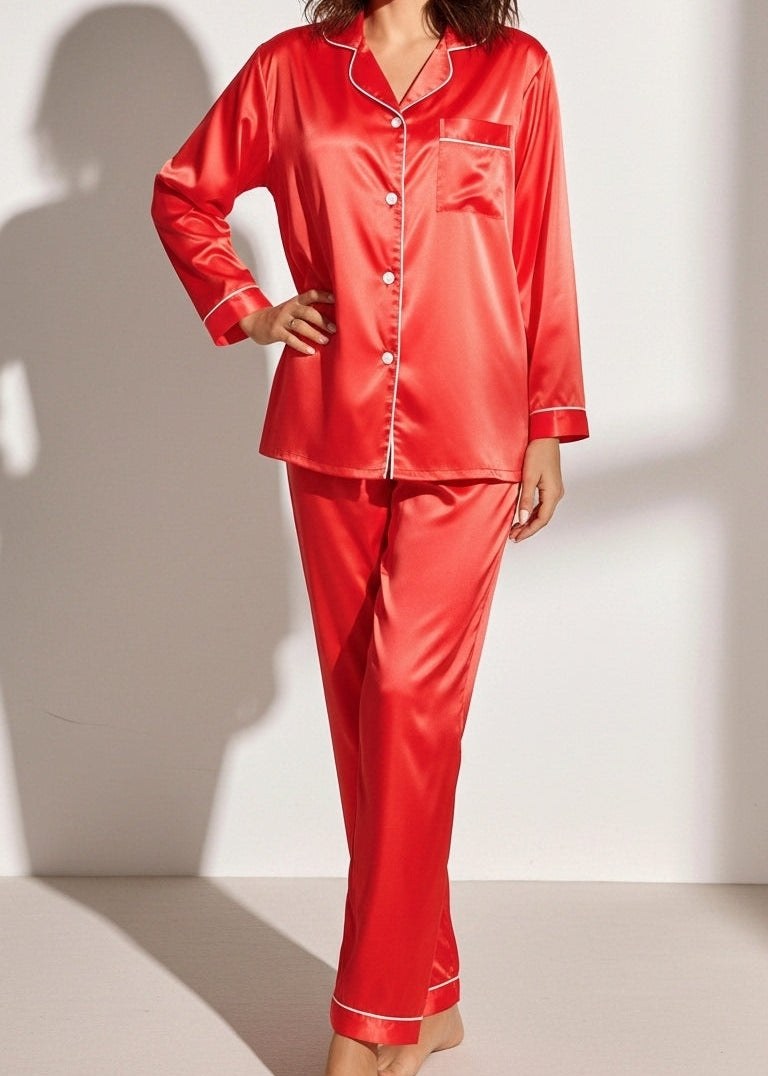 Milky 100% Silk Imported Pajama Suit