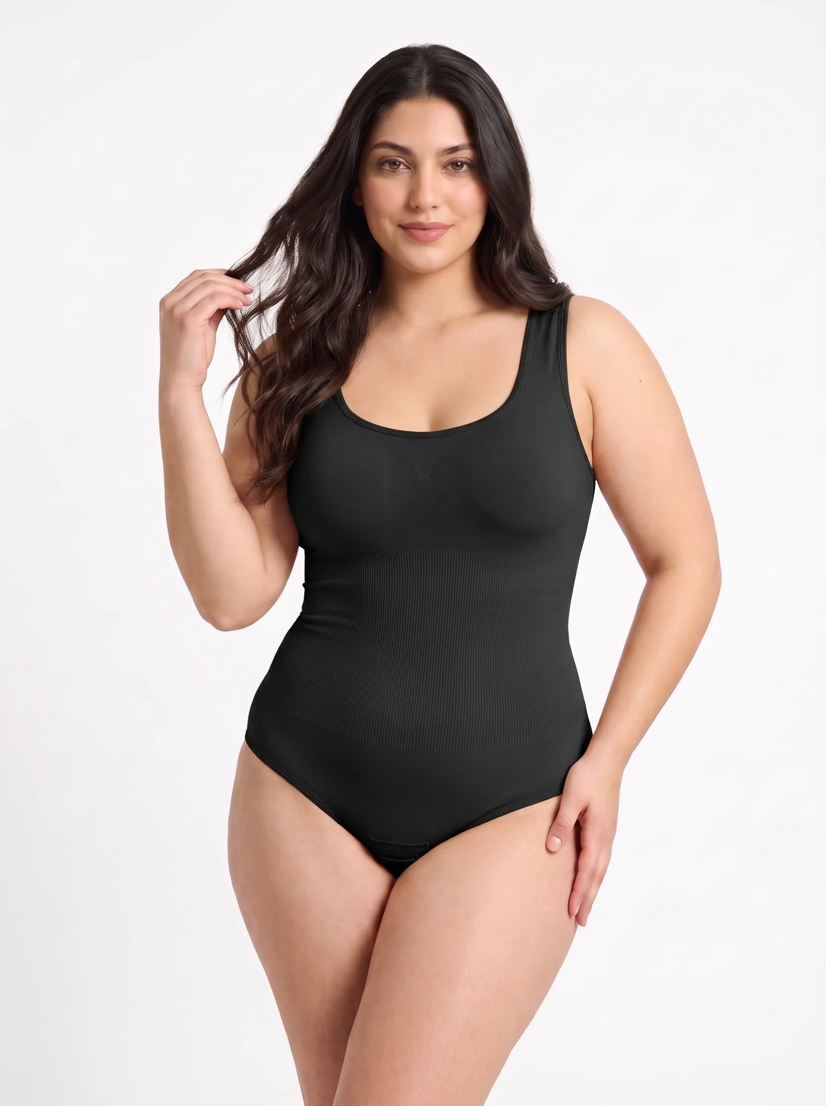 Wide Strap Bodysuit Shaper - Black
