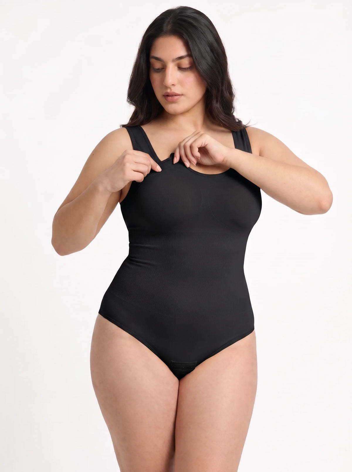 Wide Strap Bodysuit Shaper - Black