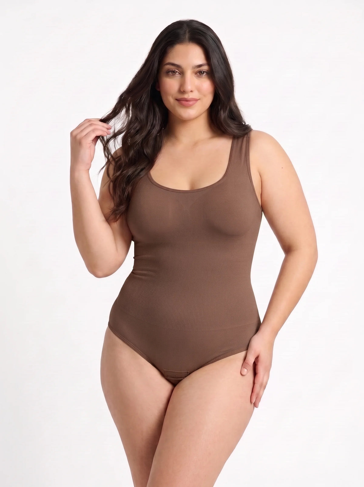 Wide Strap Bodysuit Shaper - Dark Skin