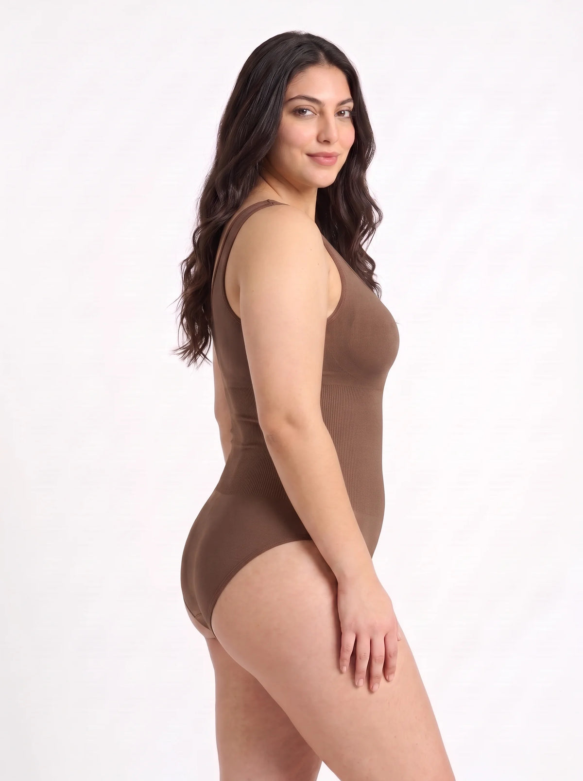 Wide Strap Bodysuit Shaper - Dark Skin