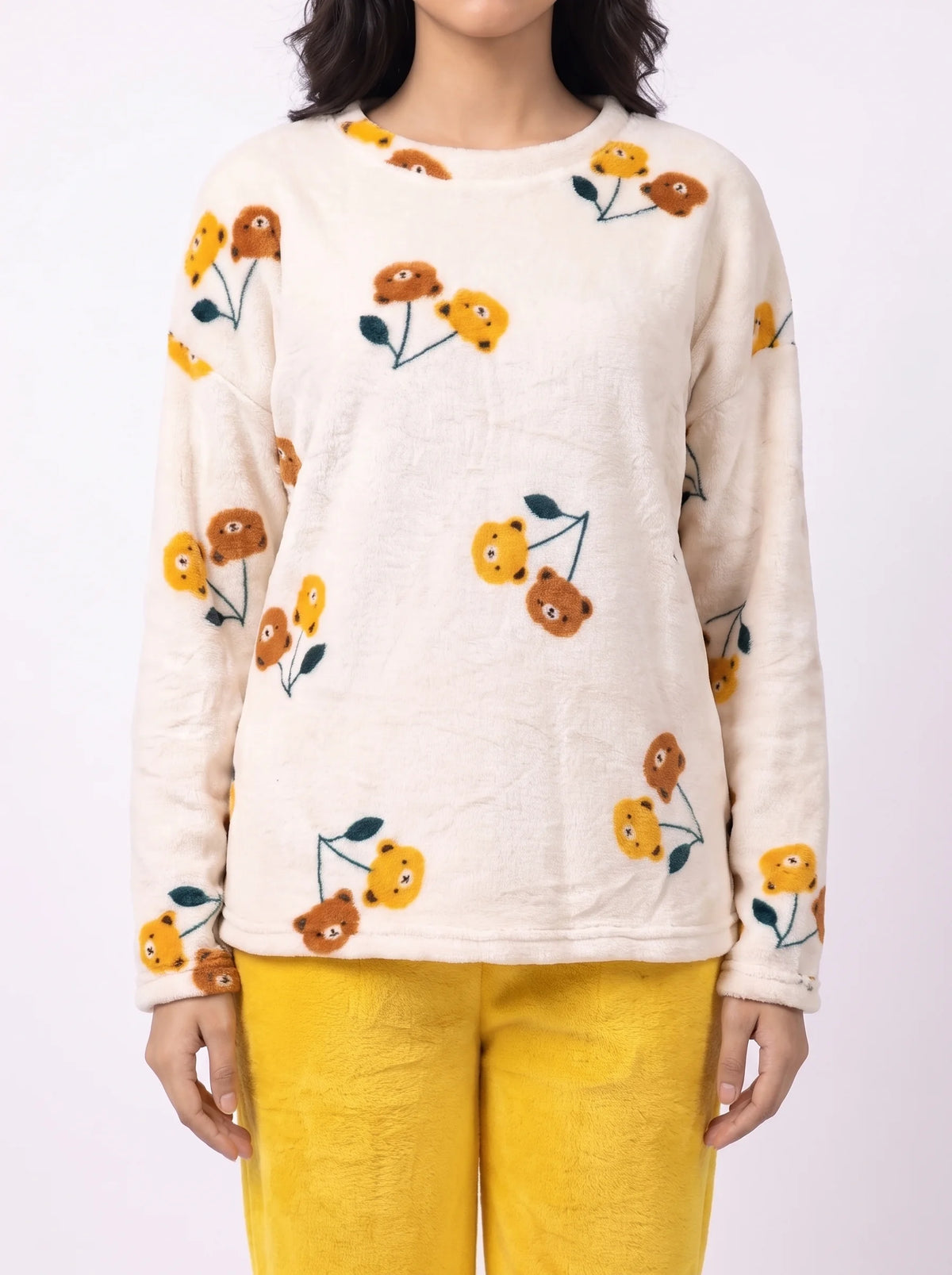 Fleece Pajama Suit - Winter Petals
