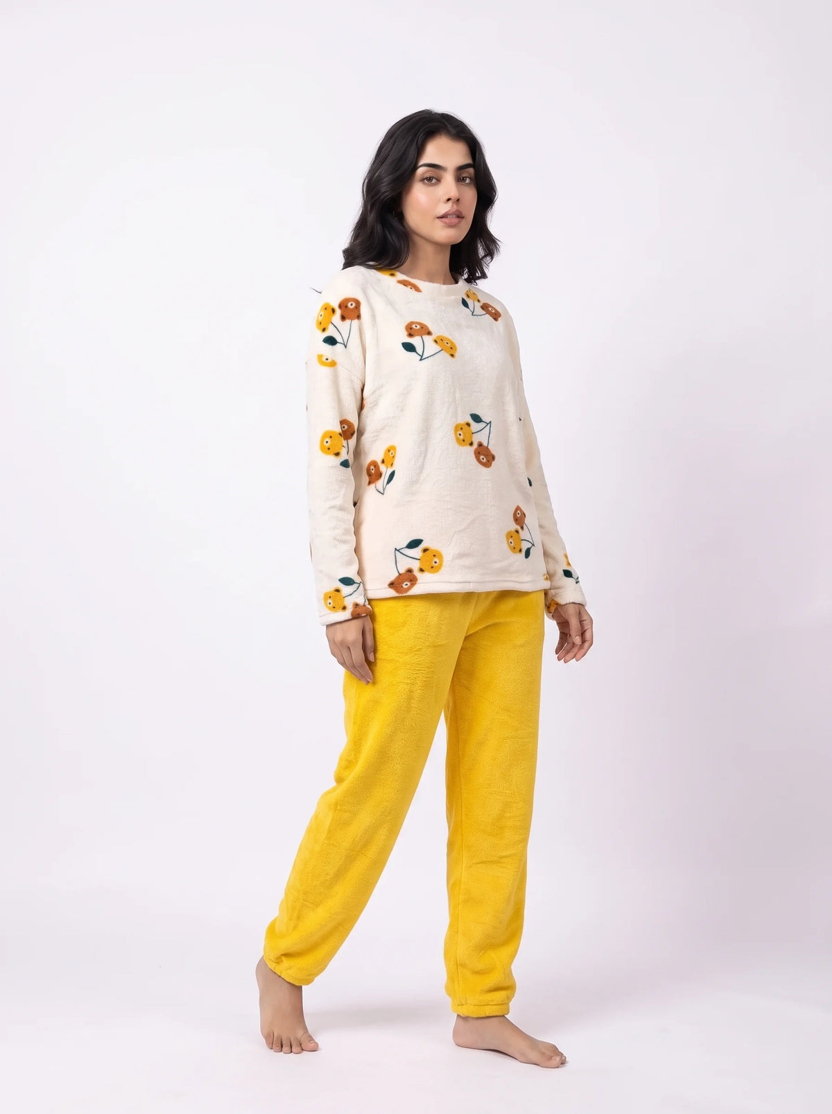 Fleece Pajama Suit - Winter Petals