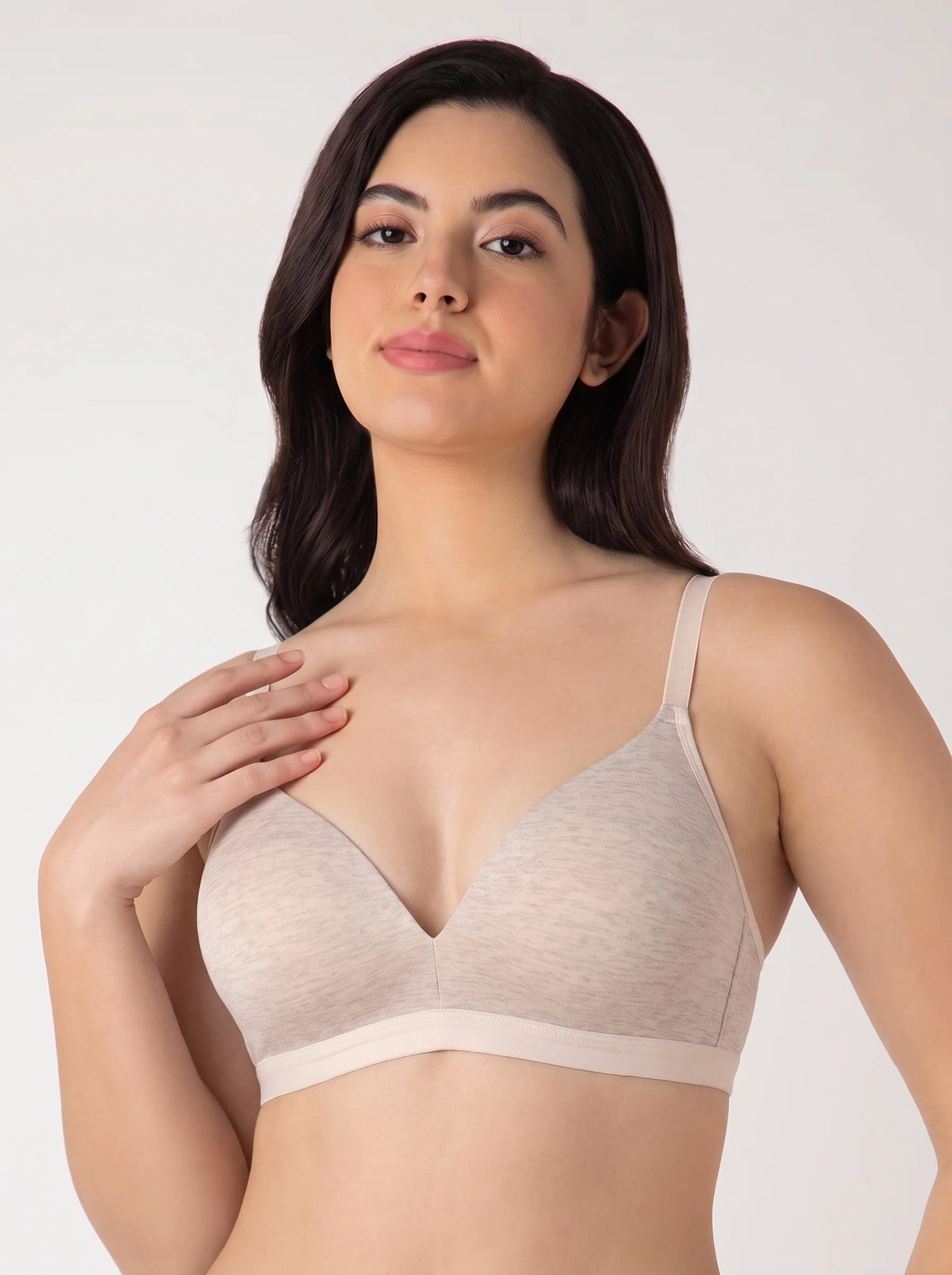 Light Padded Non-Wired T-Shirt Bra - Zenora - Skin