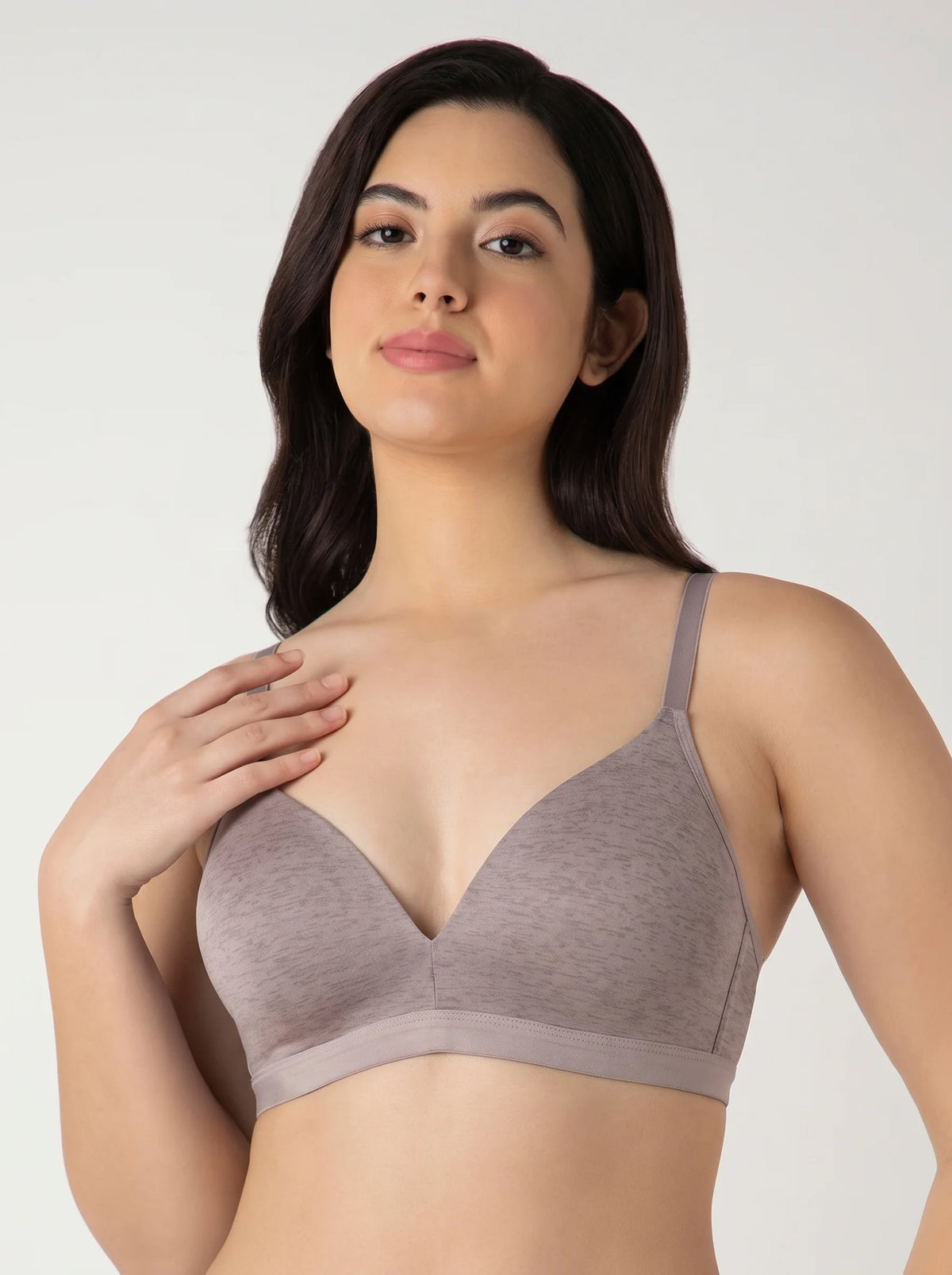 Light Padded Non-Wired T-Shirt Bra - Zenora - Lilac